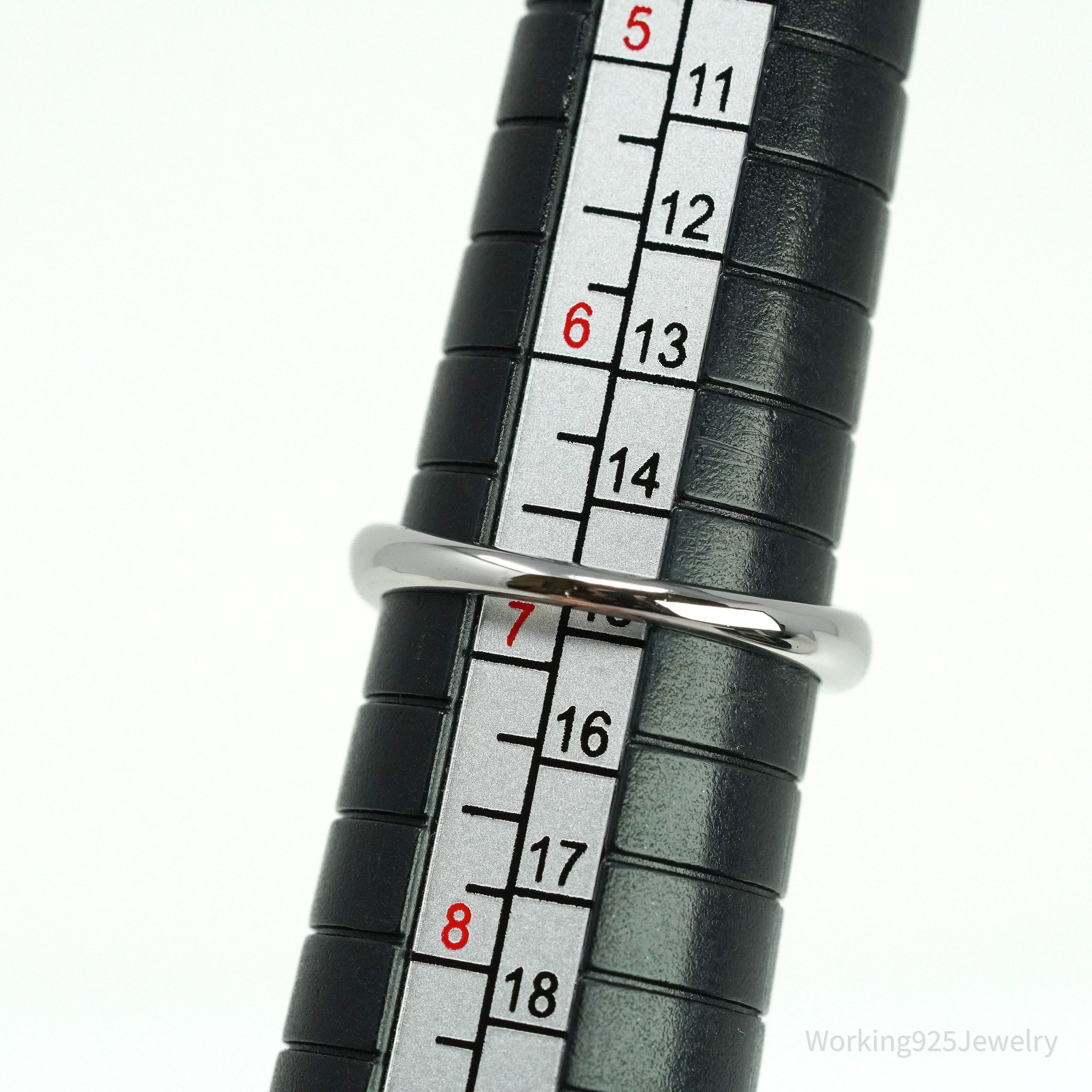 18K White Gold, Diamonds And Sapphire Ring Size - 6.75