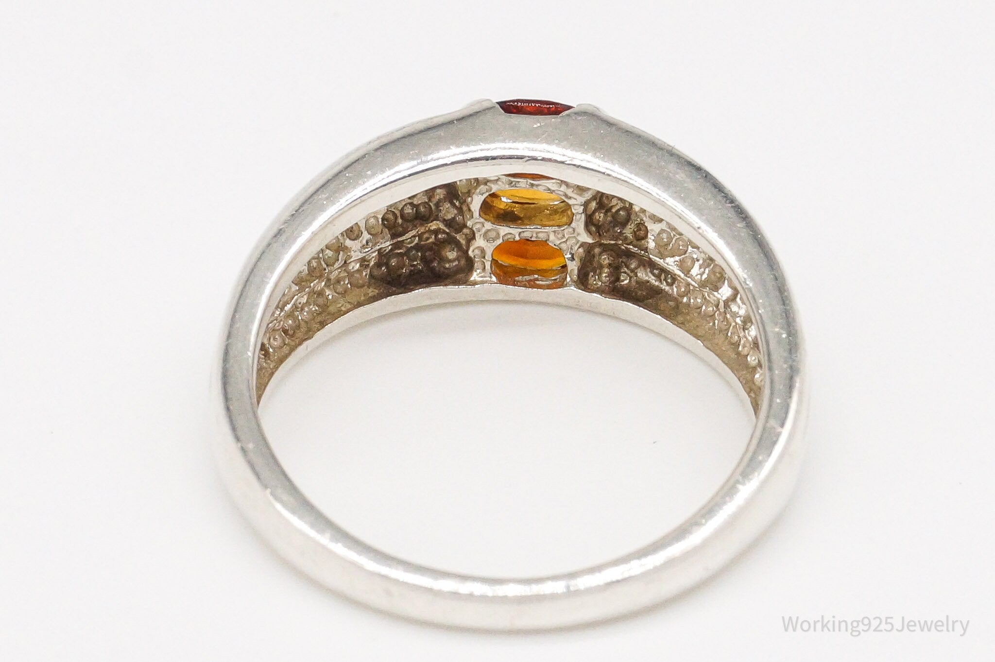 Vintage Citrine Sterling Silver Ring Size 9