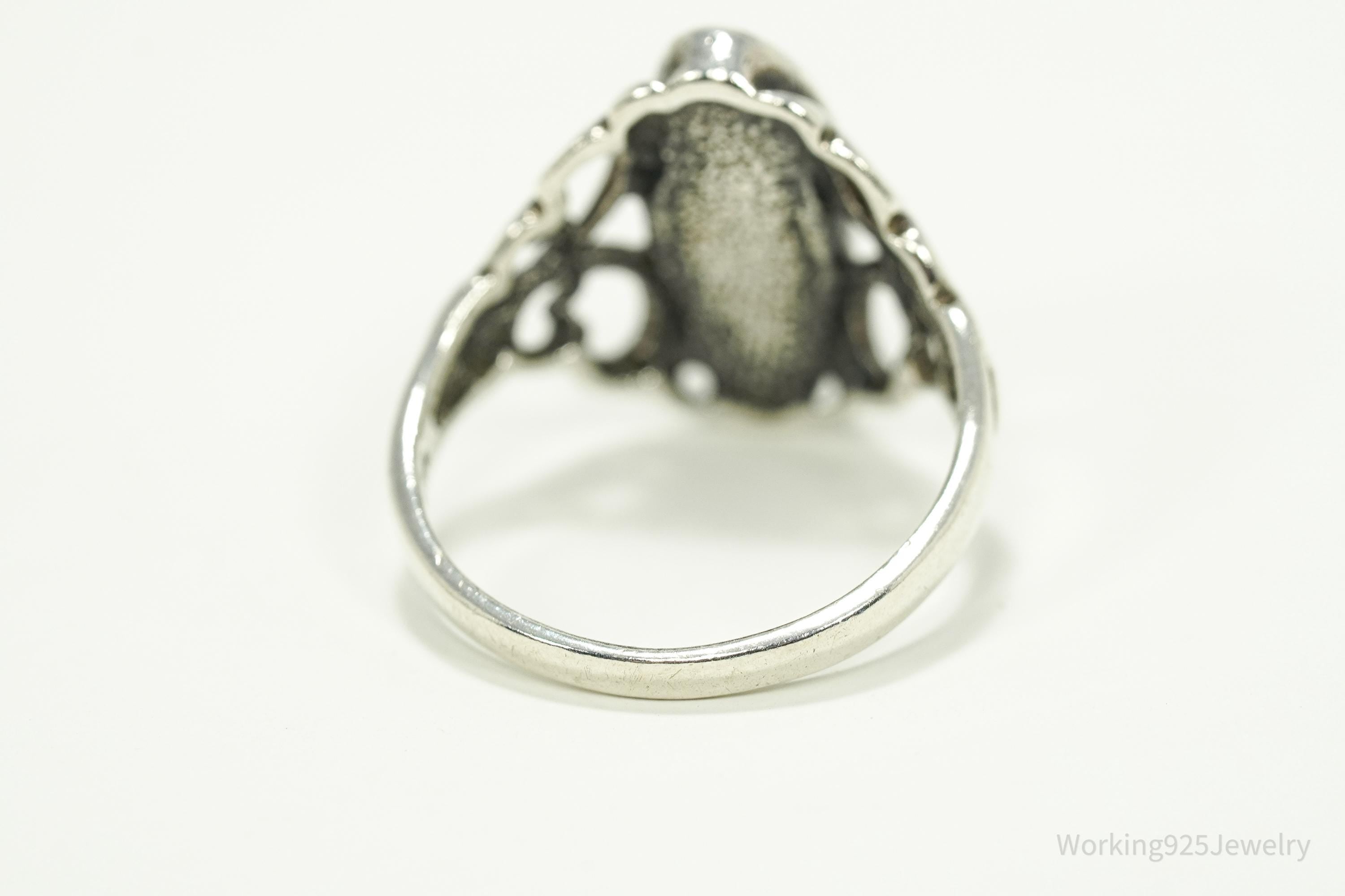 Vintage Designer Kabana Lapis Lazuli Sterling Silver Ring - Size 9