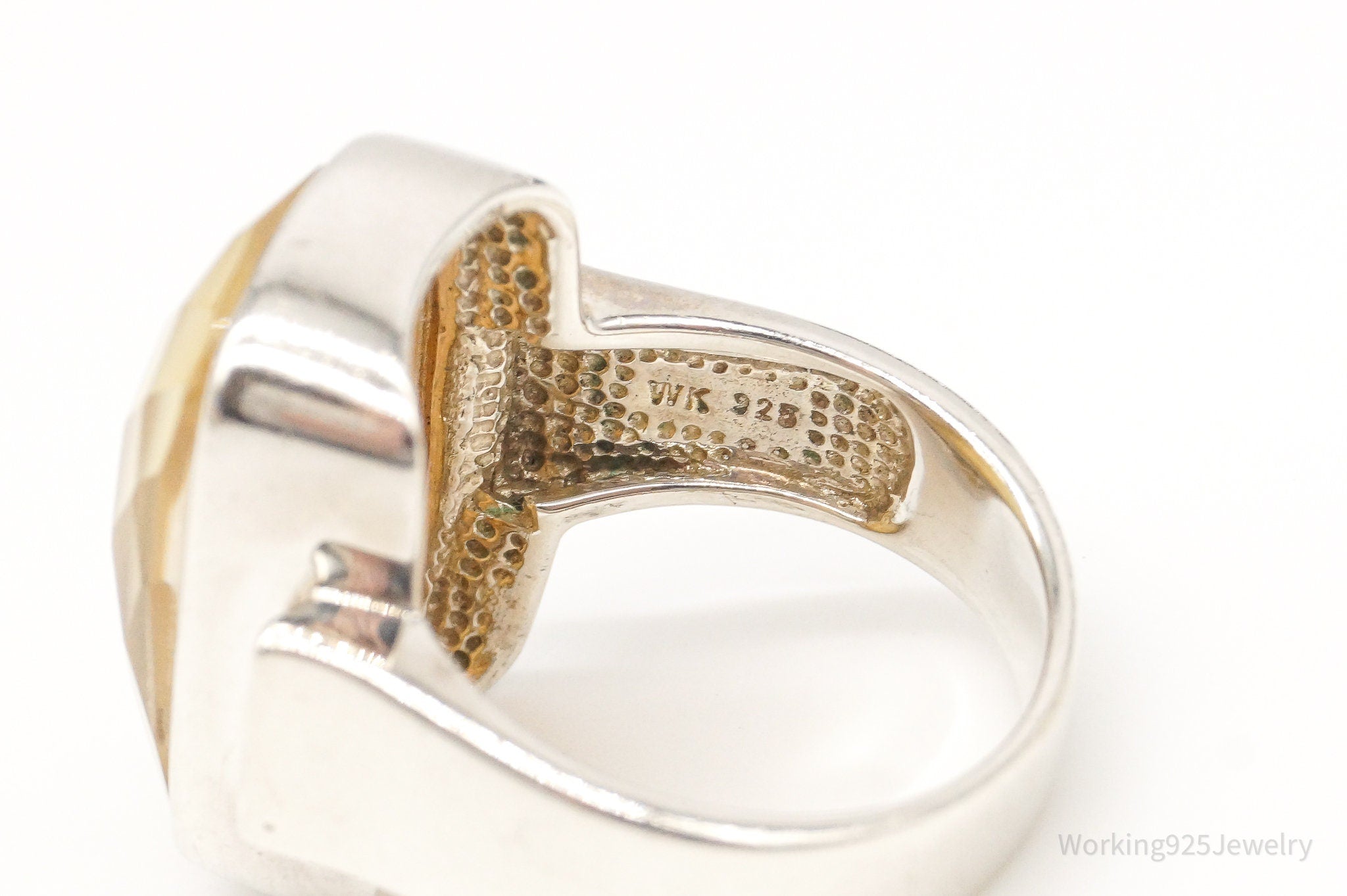 DSGN Whitney Kelly Doublet Yellow MOP Sterl. Sil. Ring 7.25