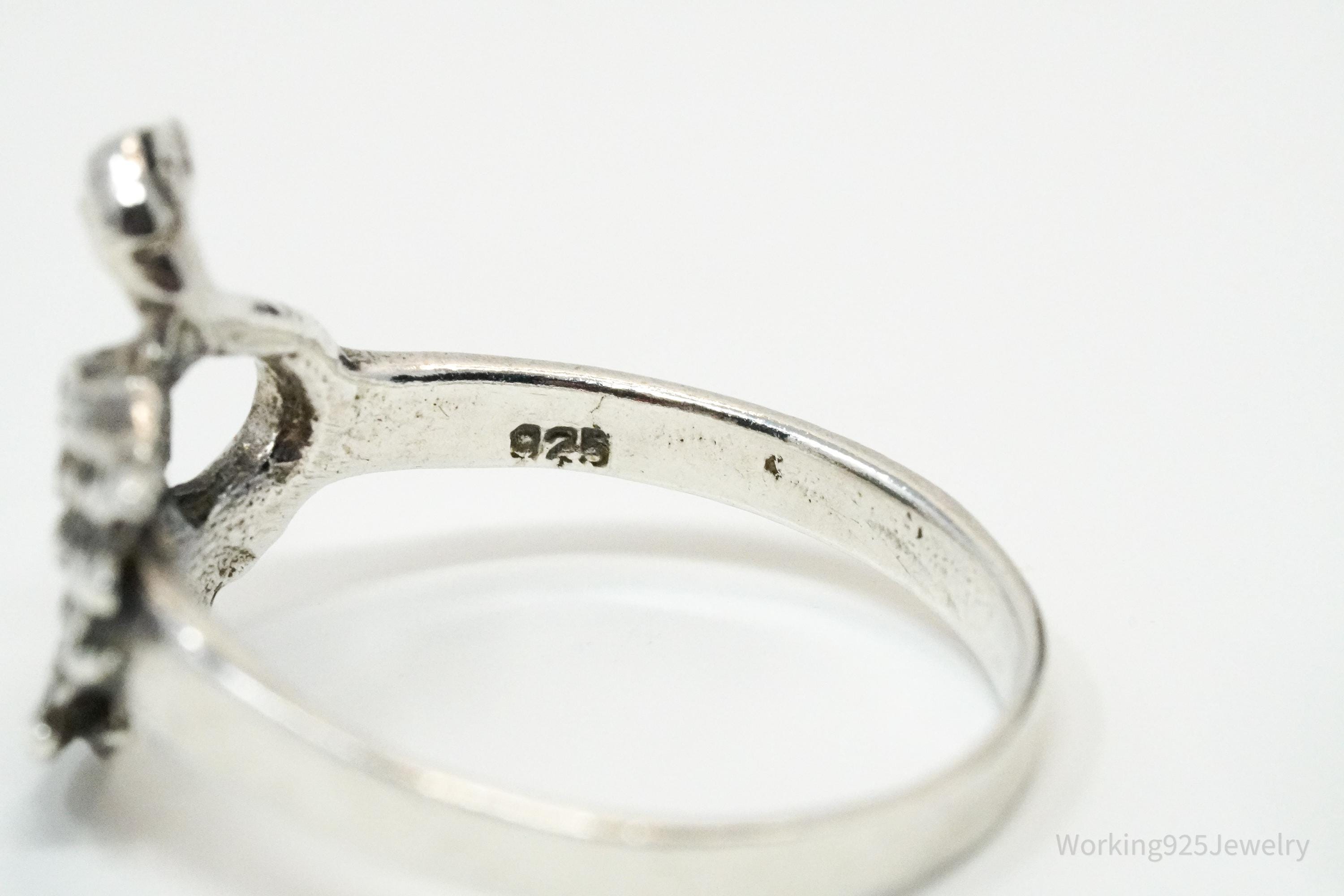 Vintage Swan Sterling Silver Ring - Size 7