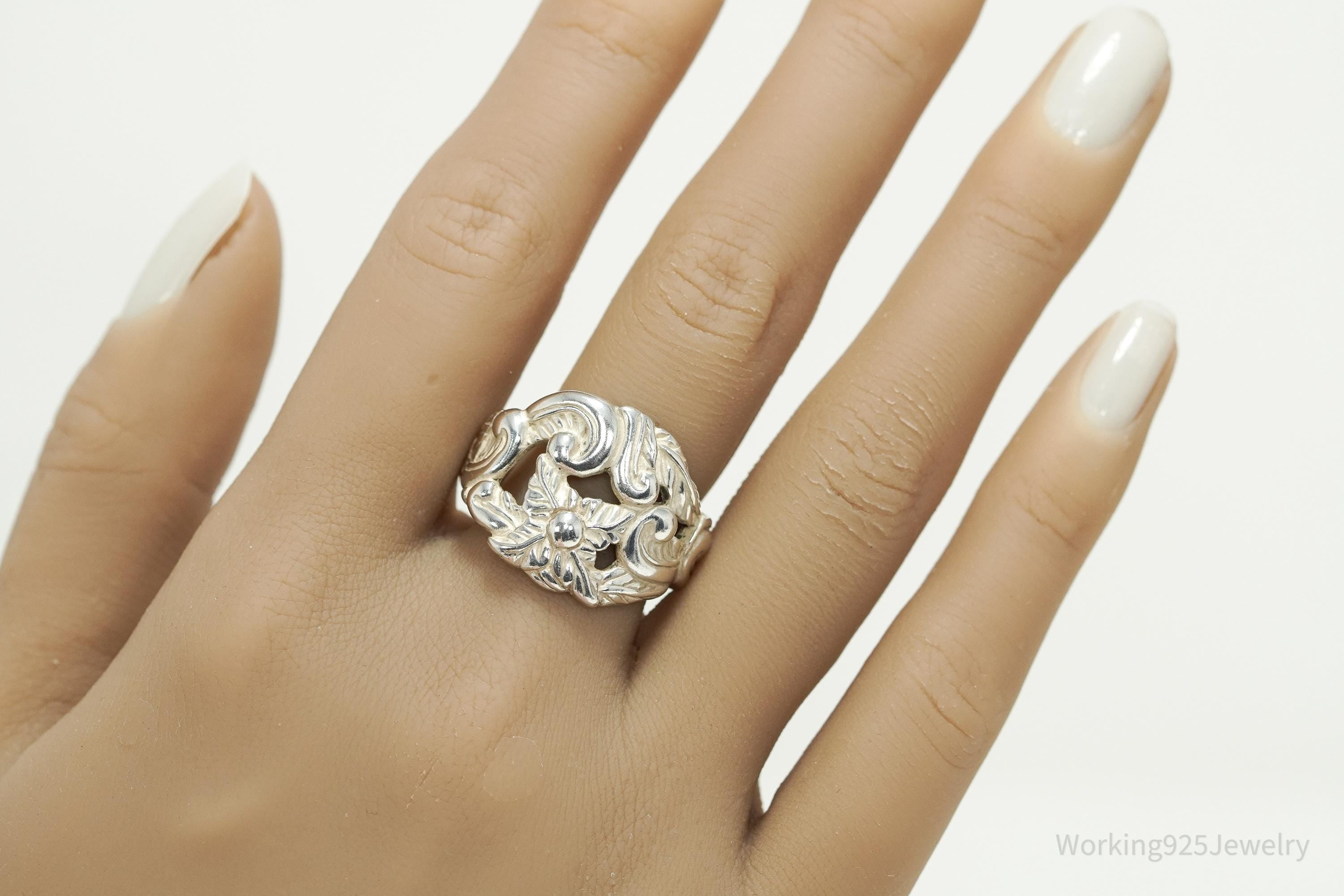 Vintage Native Designer Carolyn Pollack Sterling Silver Ring - Size 10