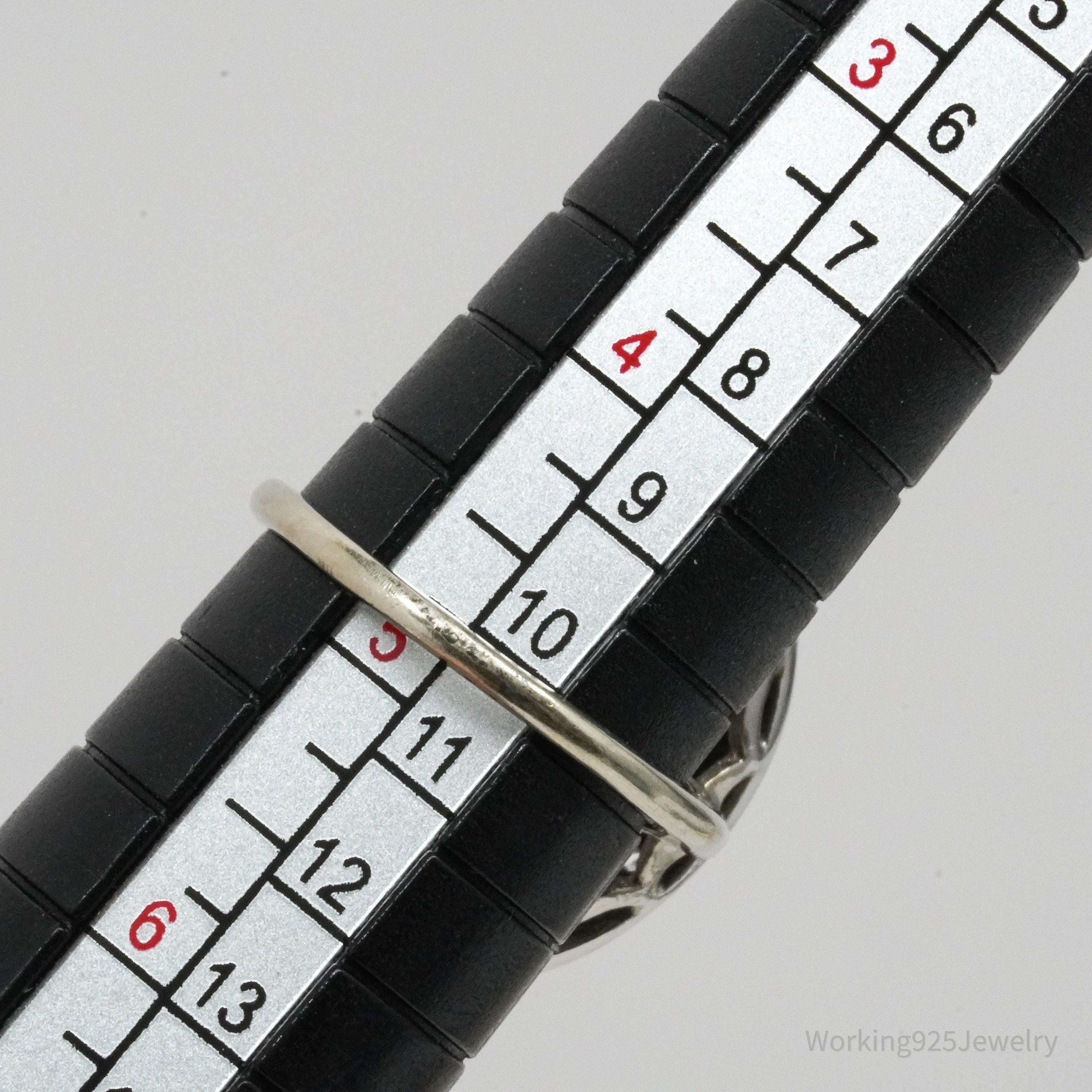 Art Deco 14K White Gold & Diamond Ring Size - 4.75