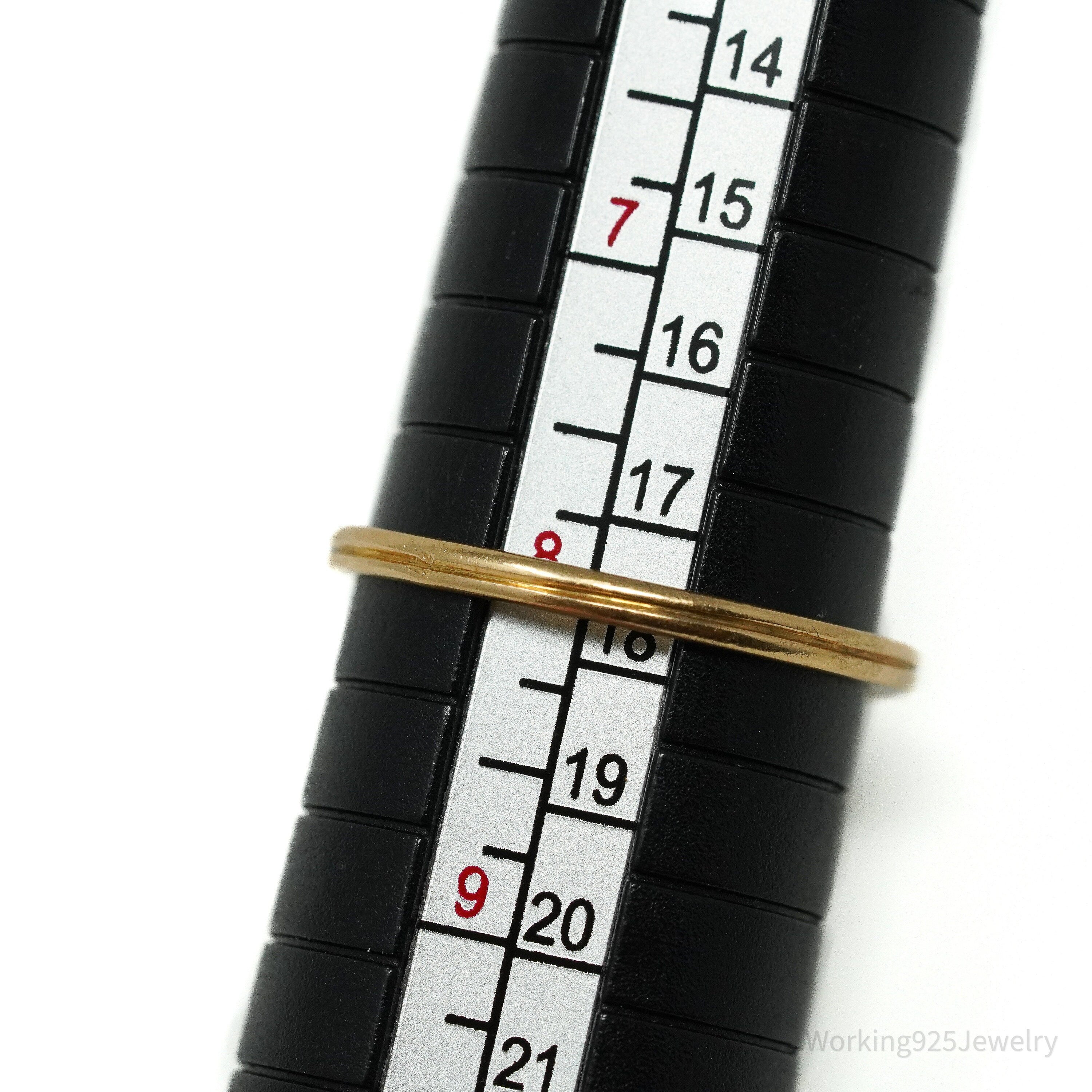 Circa 1910s Platinum Topped 18K Yellow Gold & Diamonds Ring - Size 8