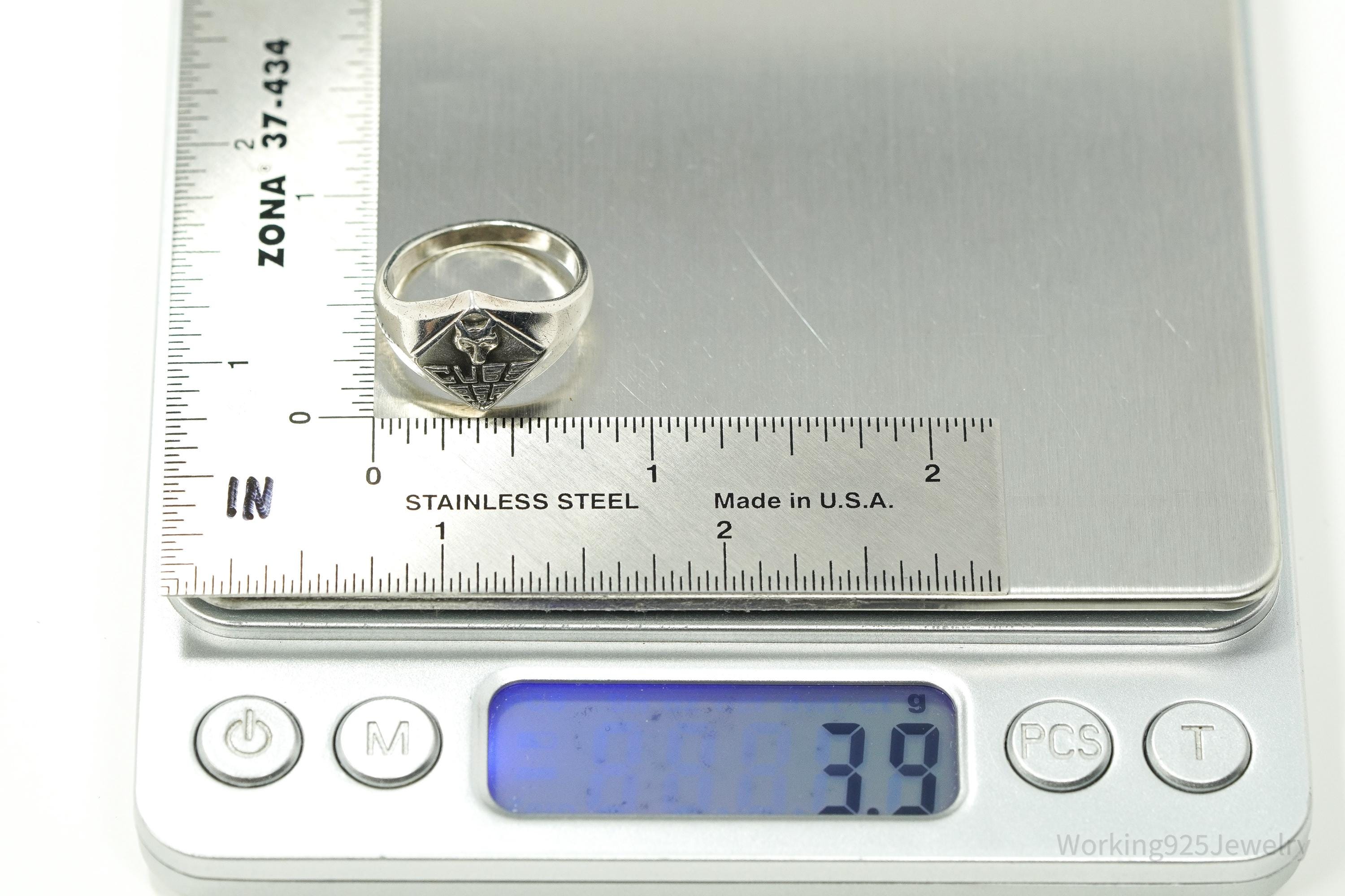 Vintage 1960s Cub Scout Sterling Silver Ring - Size 6.75