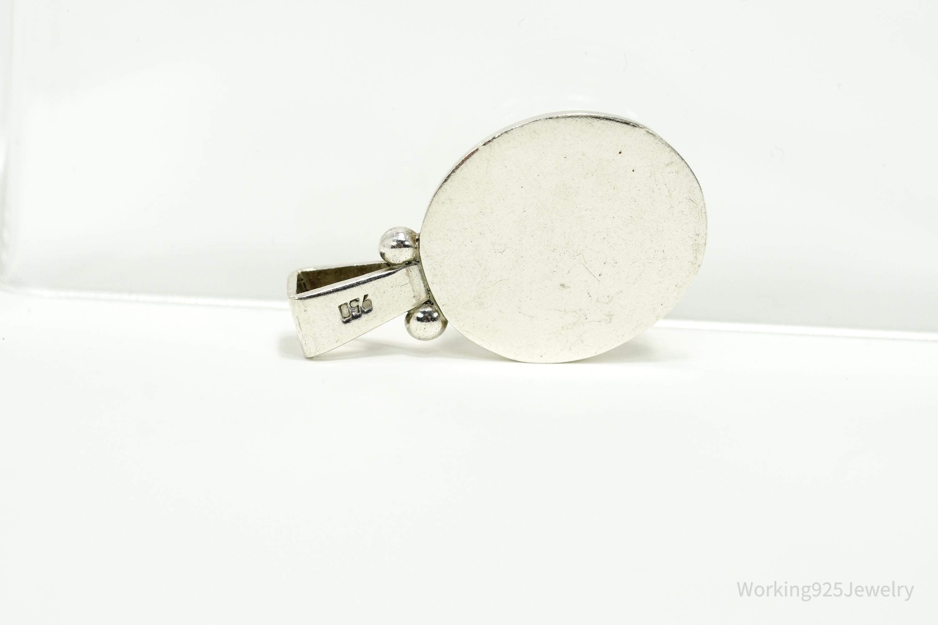 Vintage Dichroic Glass Sterling Silver Pendant