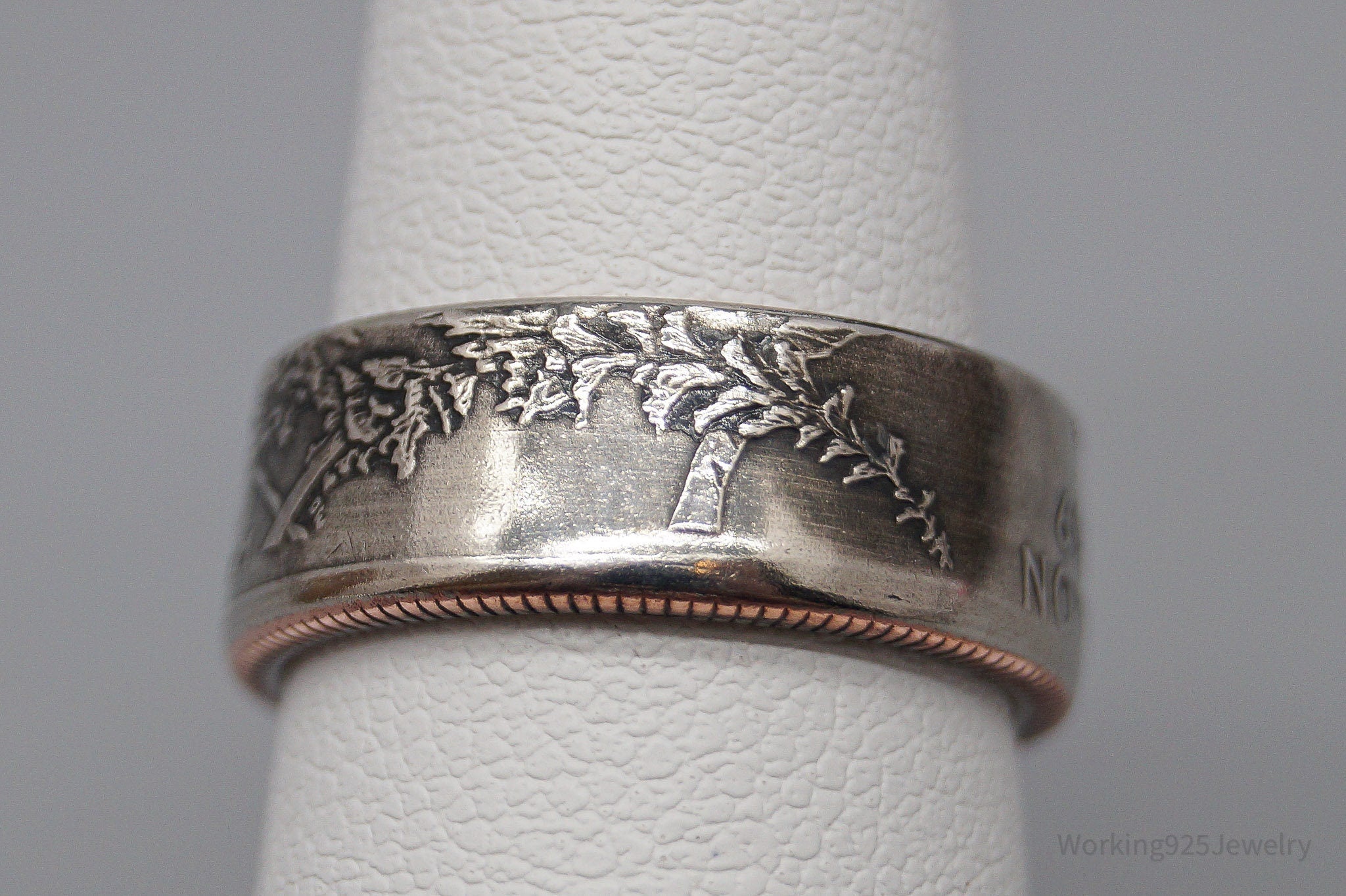 Vintage 2005 Oregon State Quarter Silver Coin Ring - Size 6.25