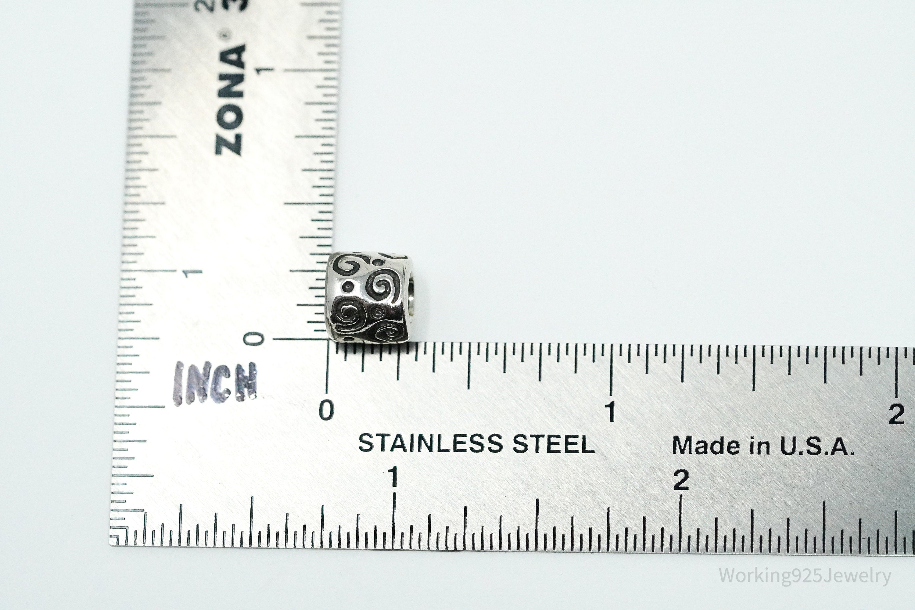 Retired Authentic Designer Pandora Swirls Charm Sterling Silver