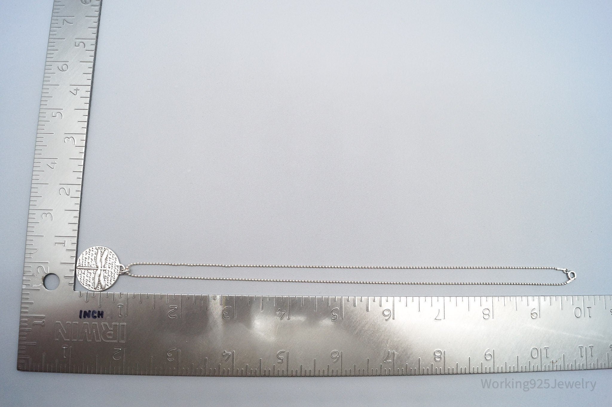 VTG "Grace" Dragonfly Sterling Silver Necklace 18"