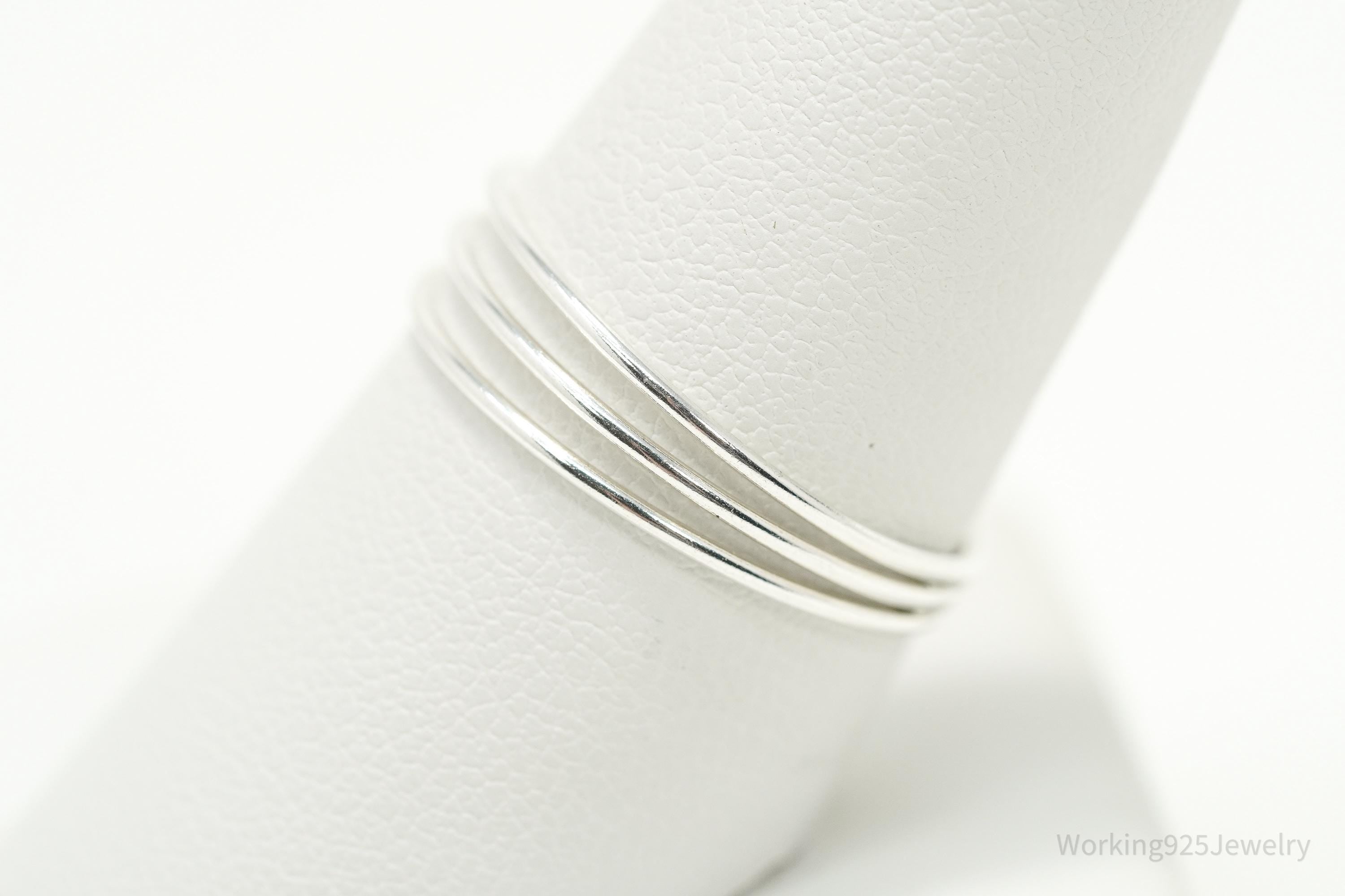 Vintage Silver Band Ring - Size 9