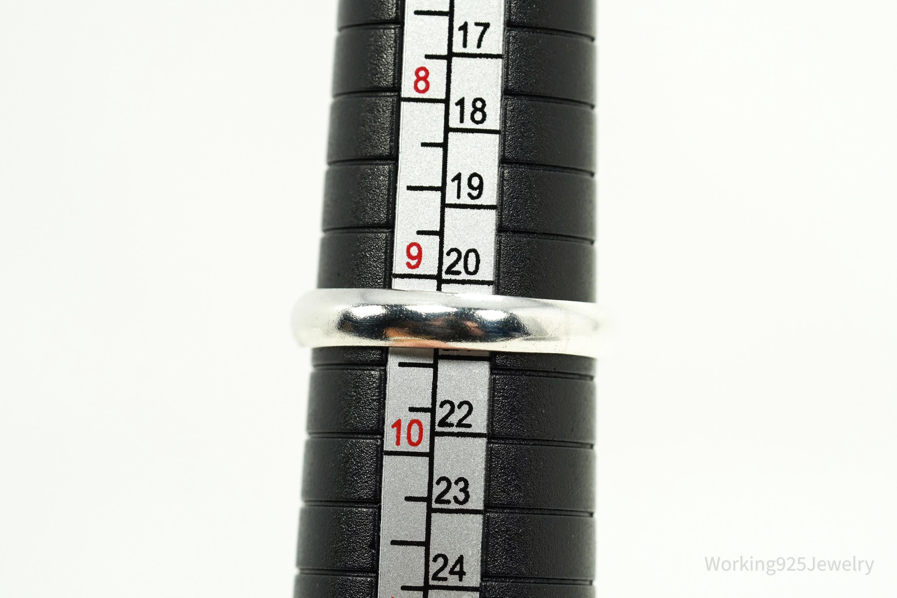 Vintage Sterling Silver Band Ring - Size 9.25