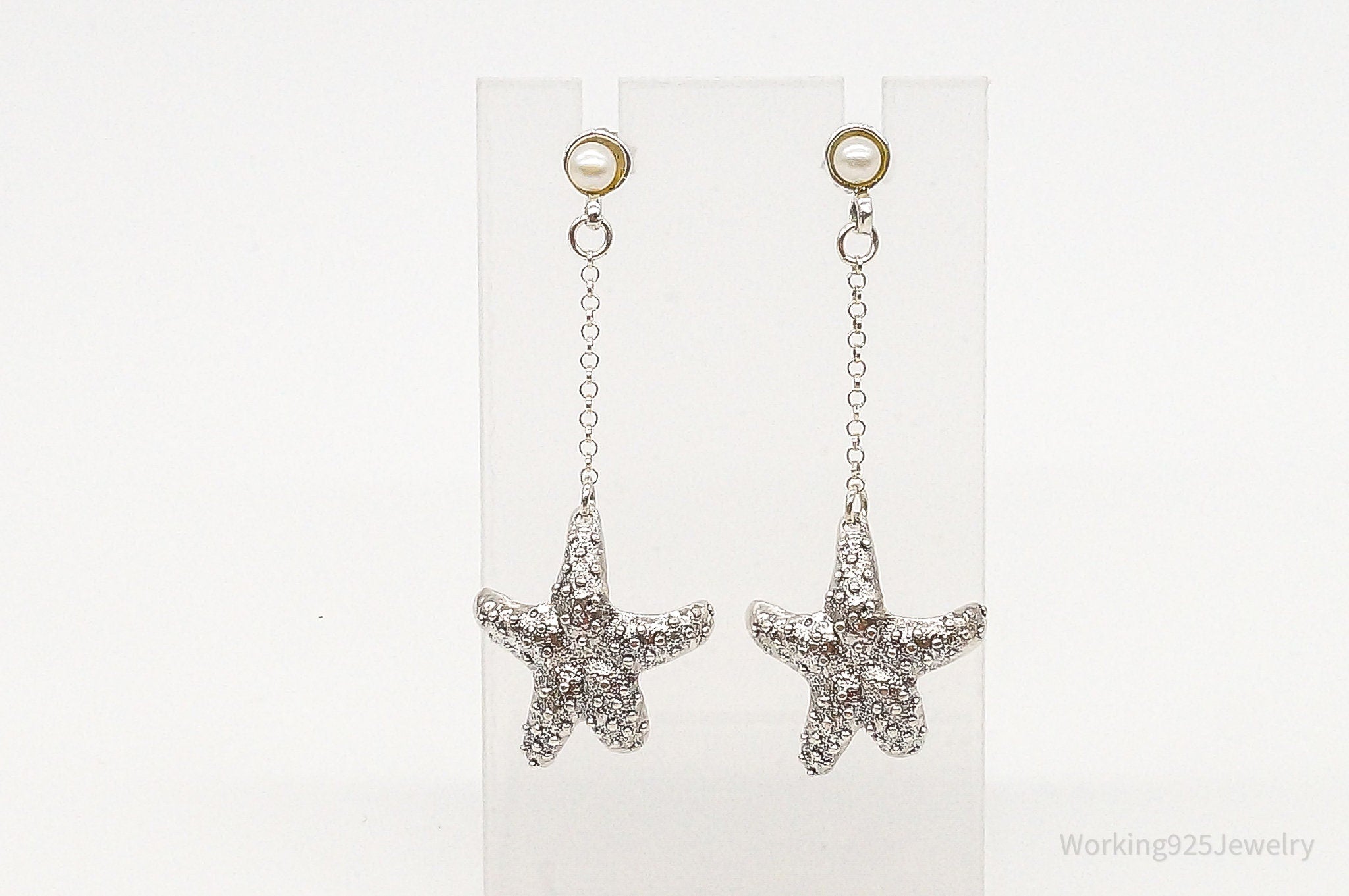 Star Fish Sterling Silver Earrings