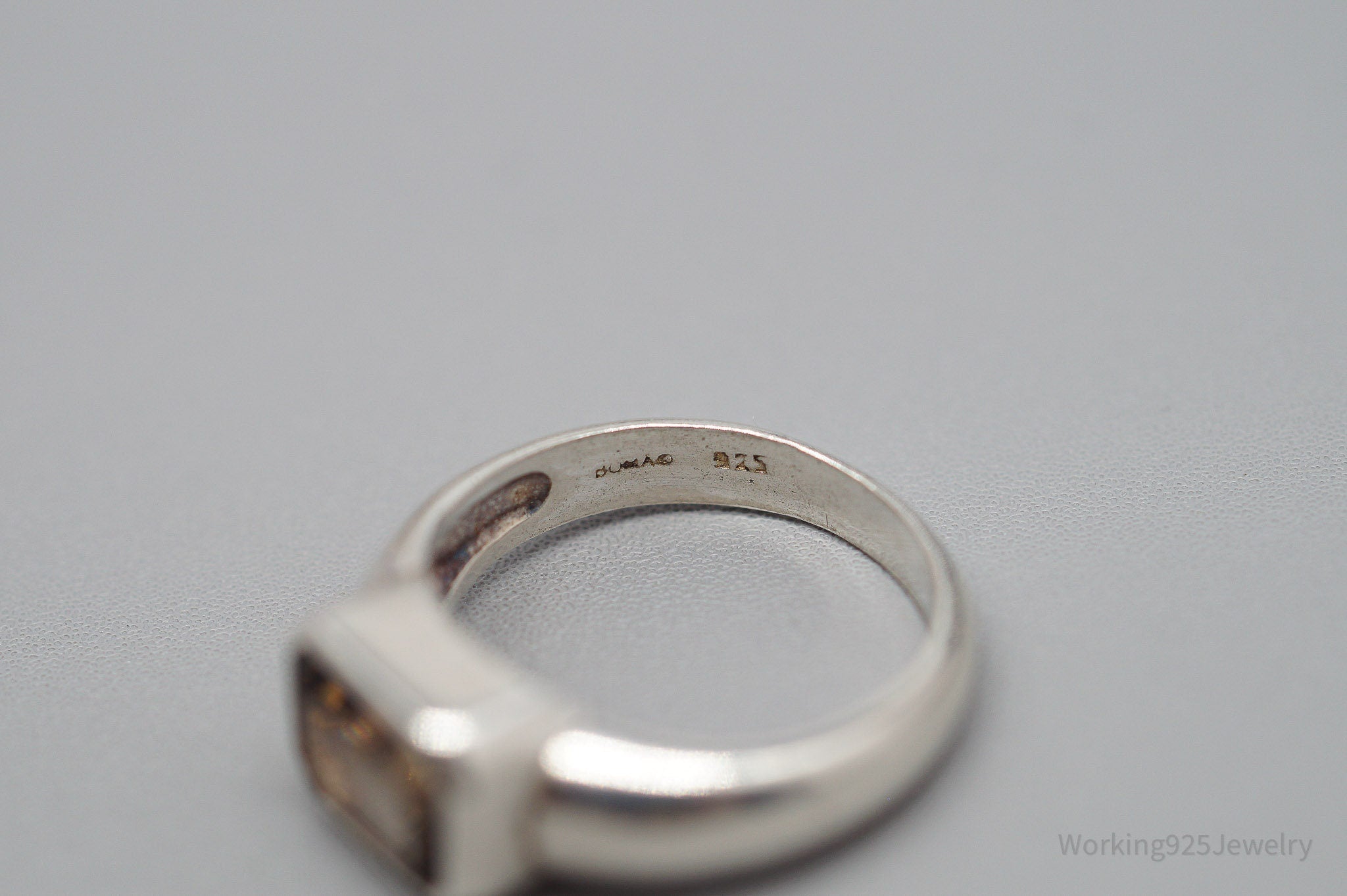 Vintage Boma Smoky Topaz Sterling Silver Ring - Size 7.75