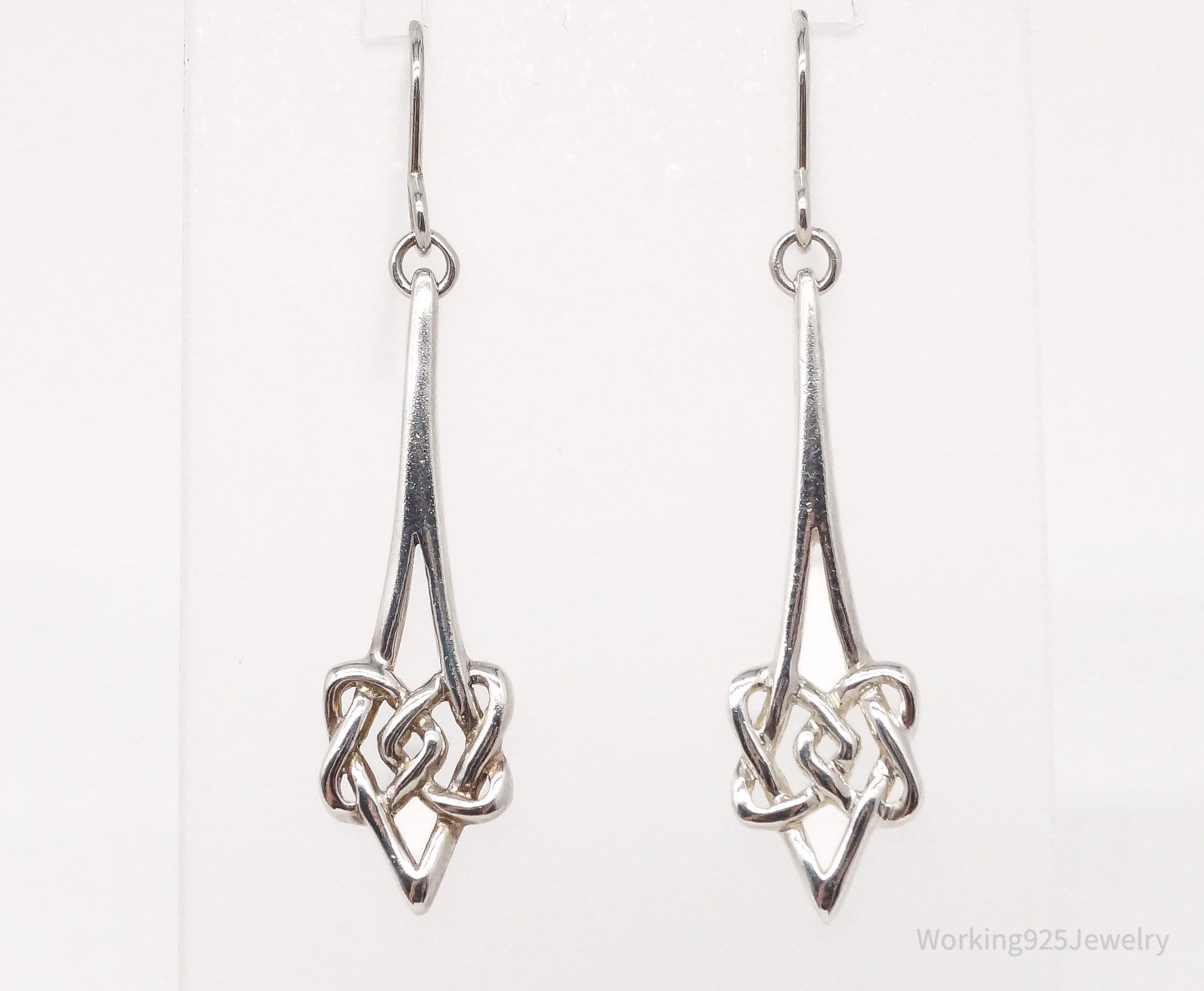 Vintage Celtic Knot Sterling Silver Earrings