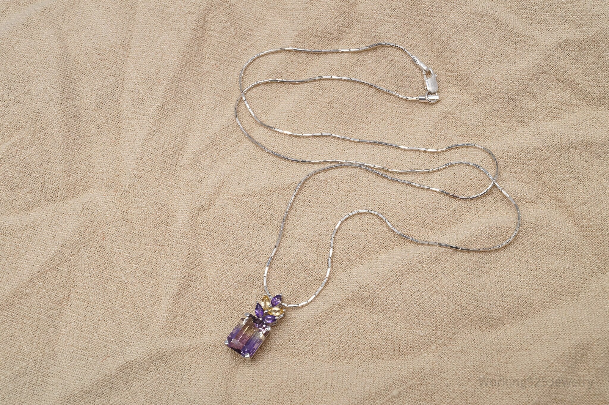 JTV's TGGC Ametrine Sterling Silver Necklace 20"