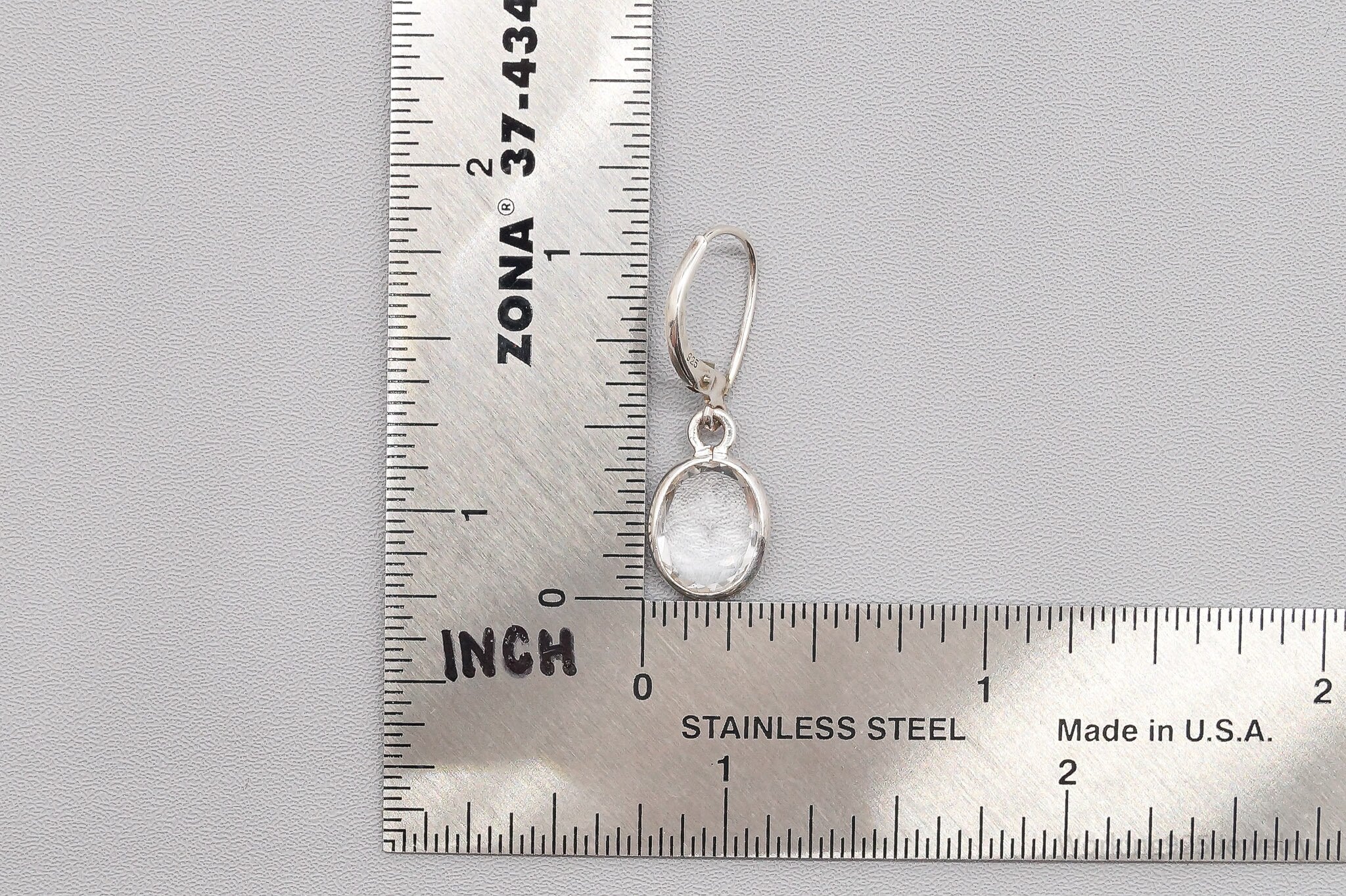 Vintage White Topaz Sterling Silver Earrings