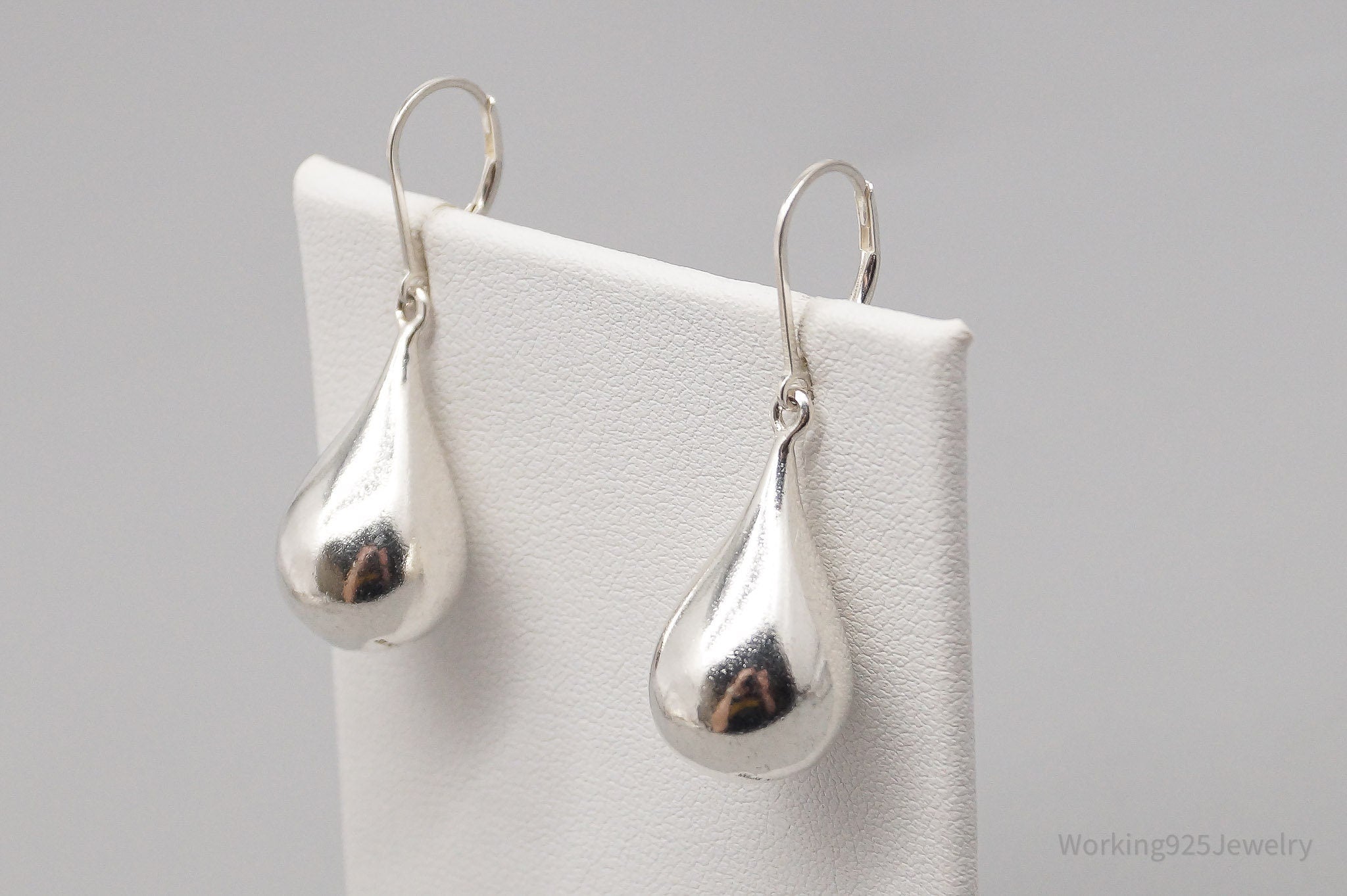 Vintage Designer RLM Studio Liquid Drop Sterling Silver Earrings