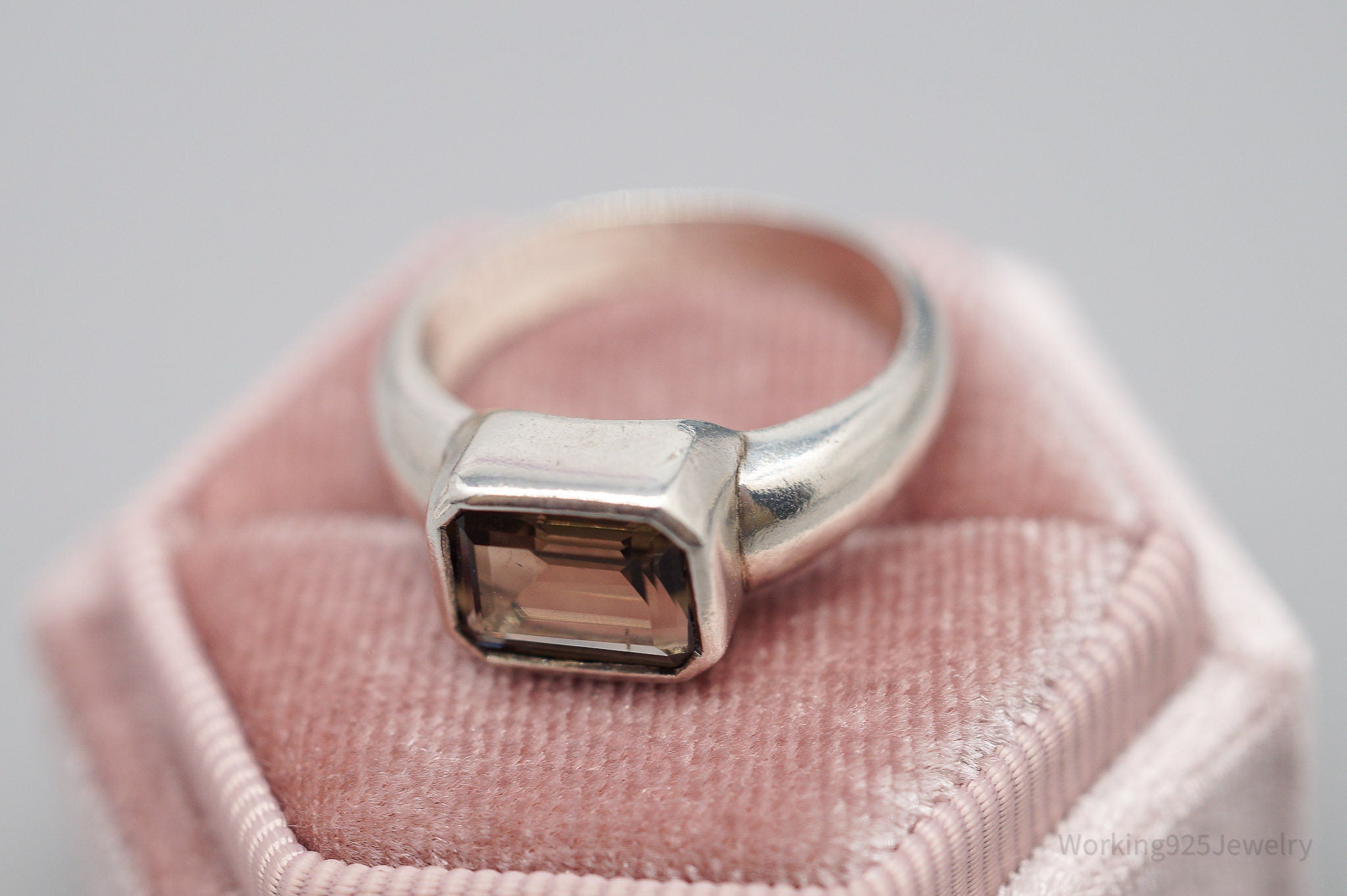 Vintage Boma Smoky Topaz Sterling Silver Ring - Size 7.75