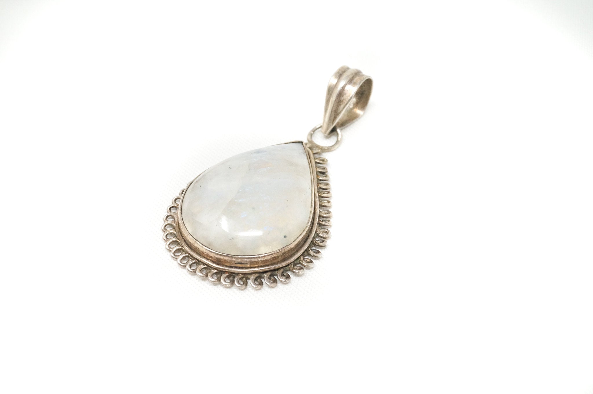 Vintage Moonstone Sterling Silver Southwestern Necklace Pendant