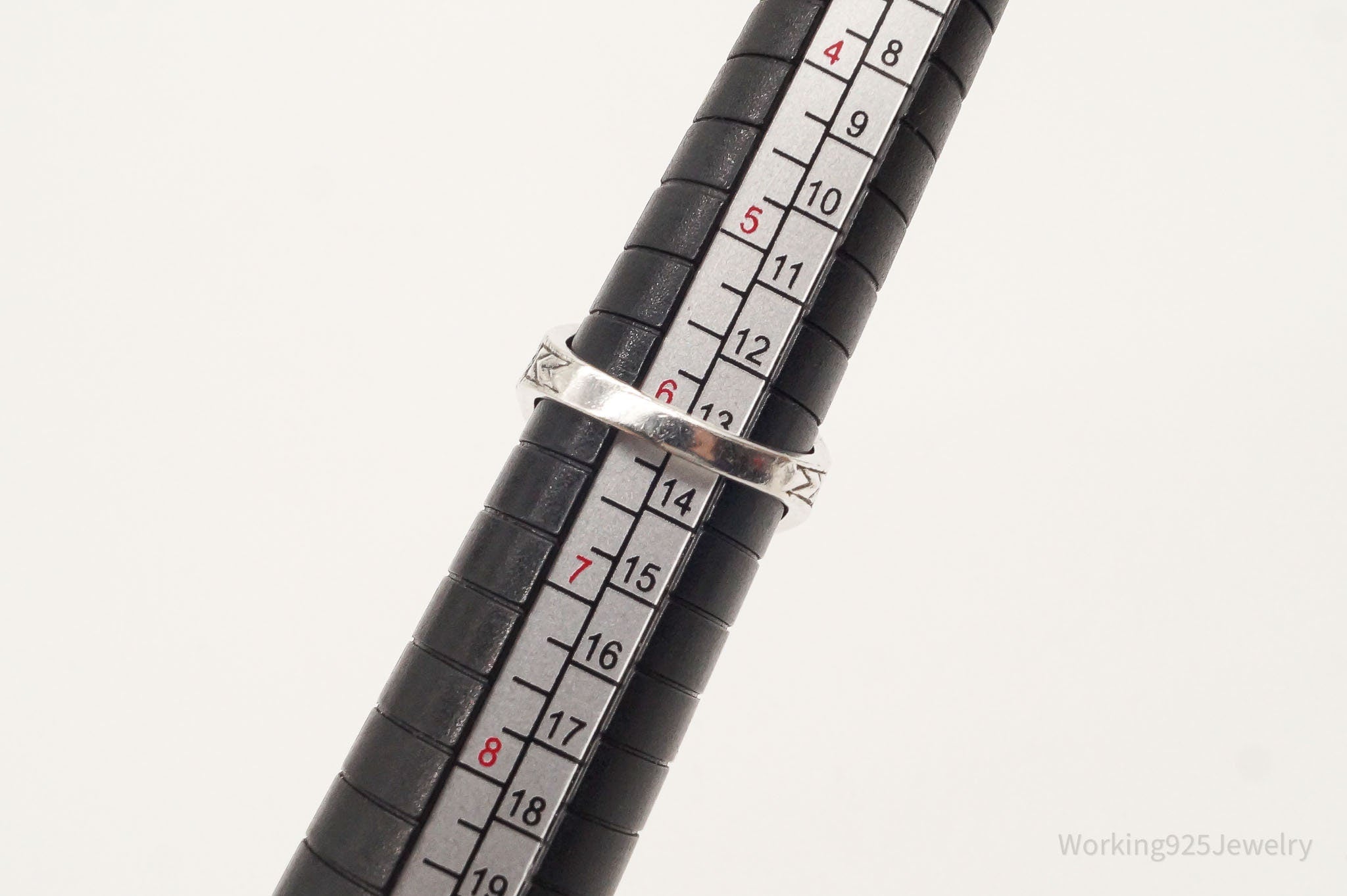 Vintage Malachite Sterling Silver Ring - Size 6