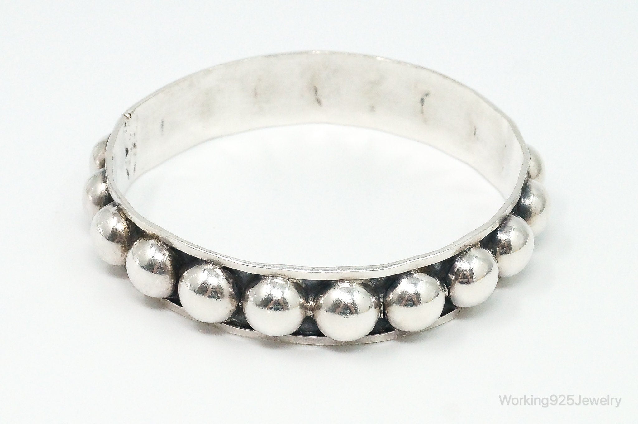 Vintage Mexico Modernist Sterling Silver Bracelet