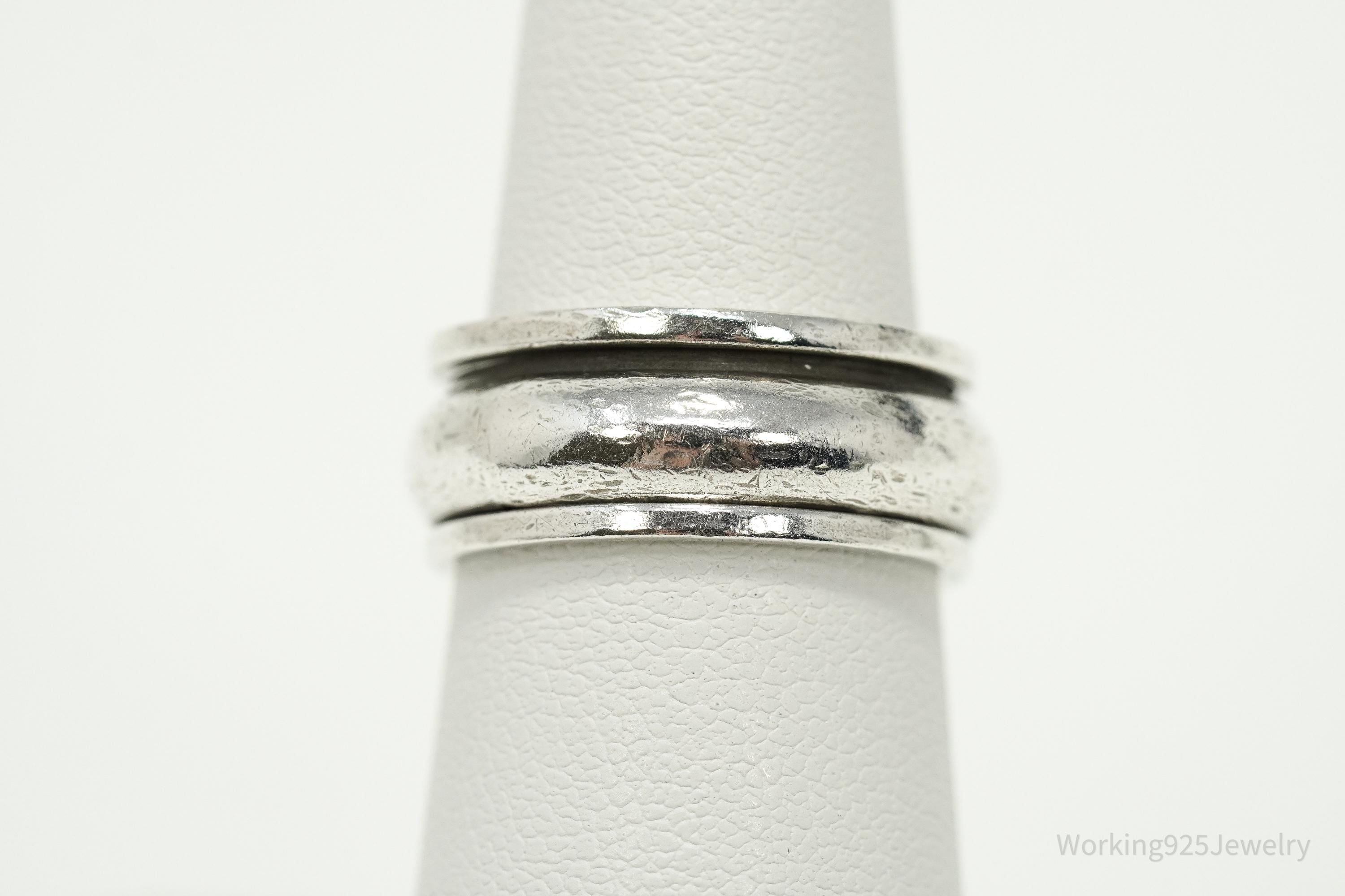 Vintage Sterling Silver Spinner Band Ring Size 6.5