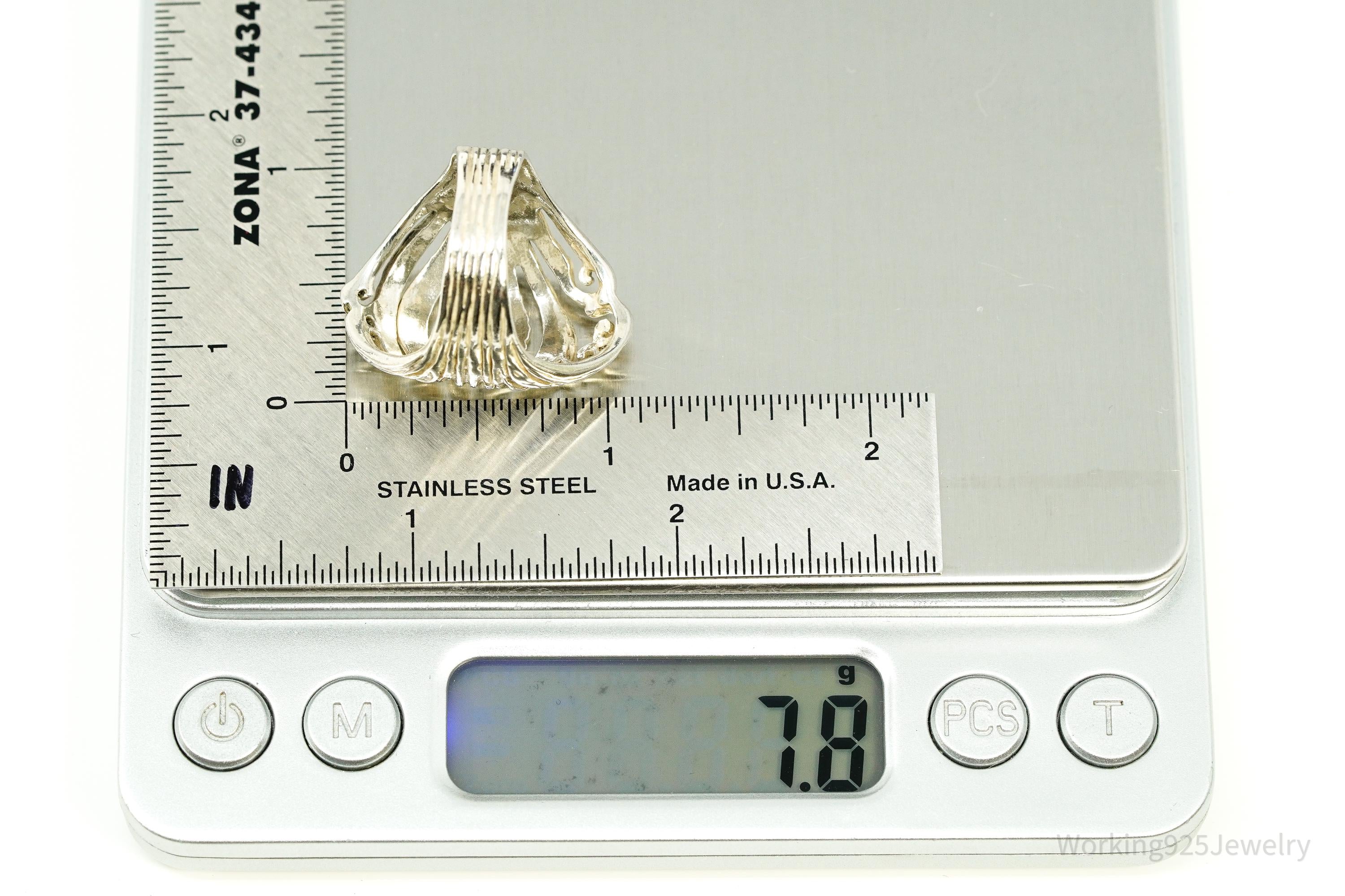 Vintage Israel Shablool Didae Sterling Silver Ring - Size 9.5