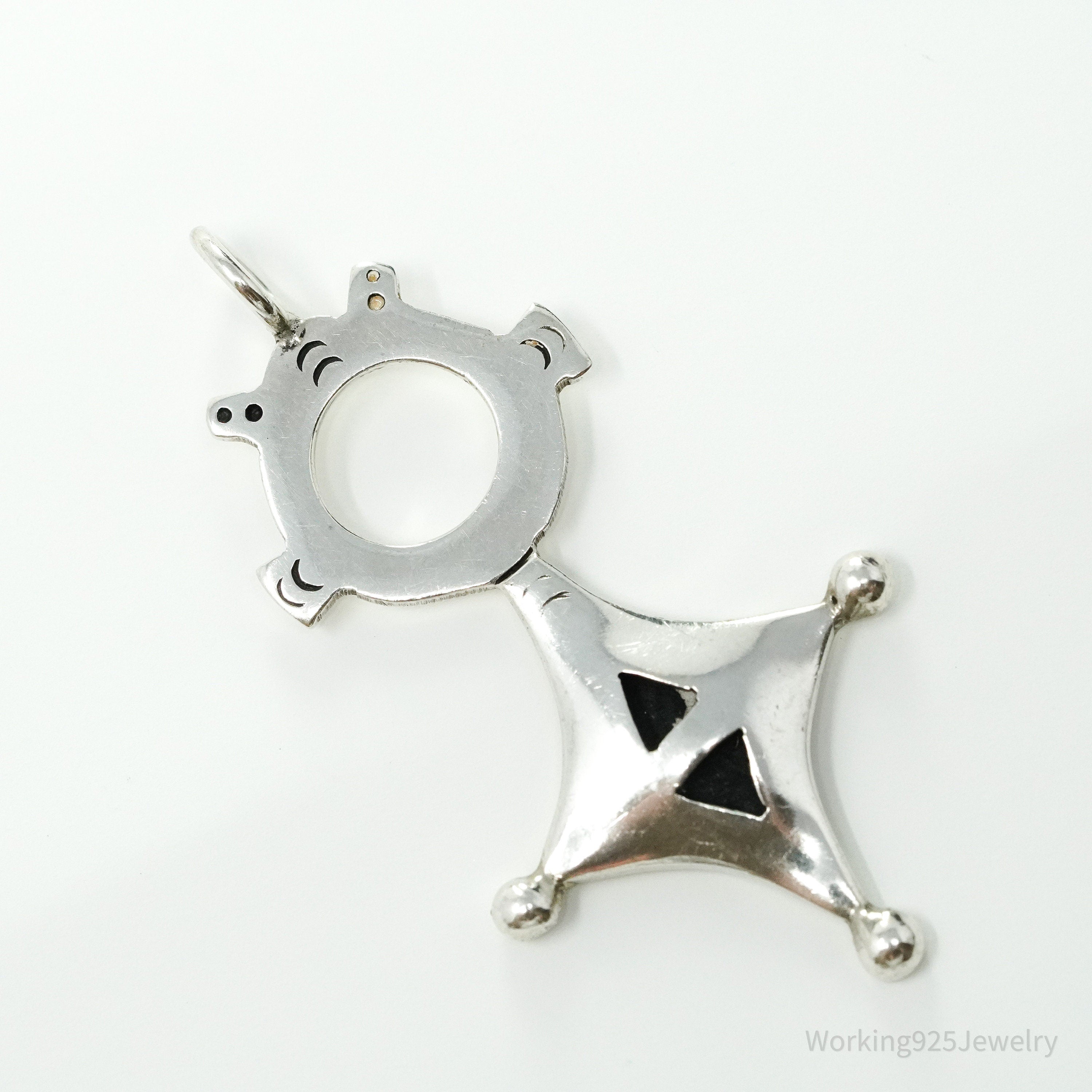 Vintage Large Sterling Silver Cross Pendant