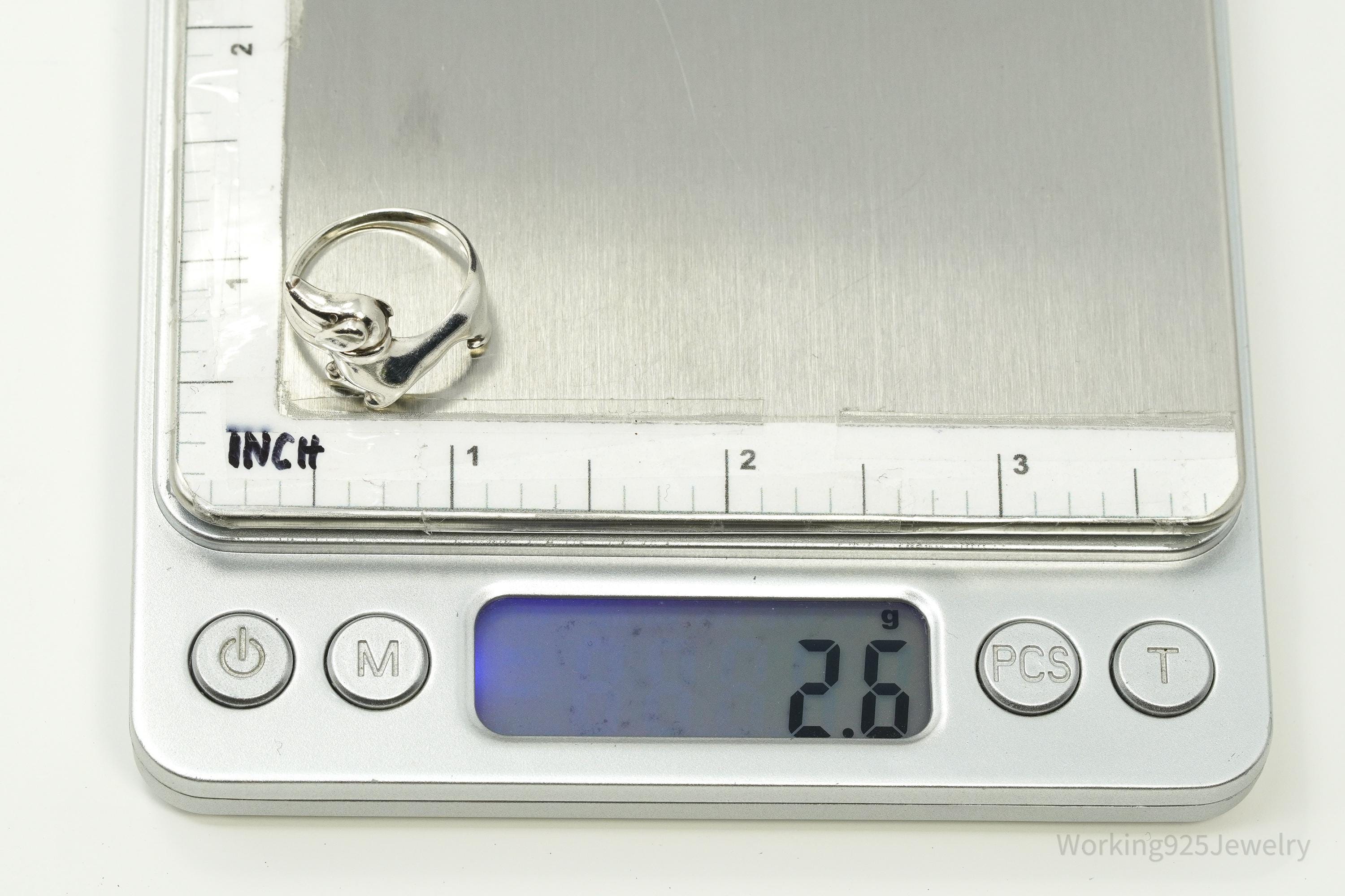 Vintage Dachshund Sterling Silver Ring - Size 6