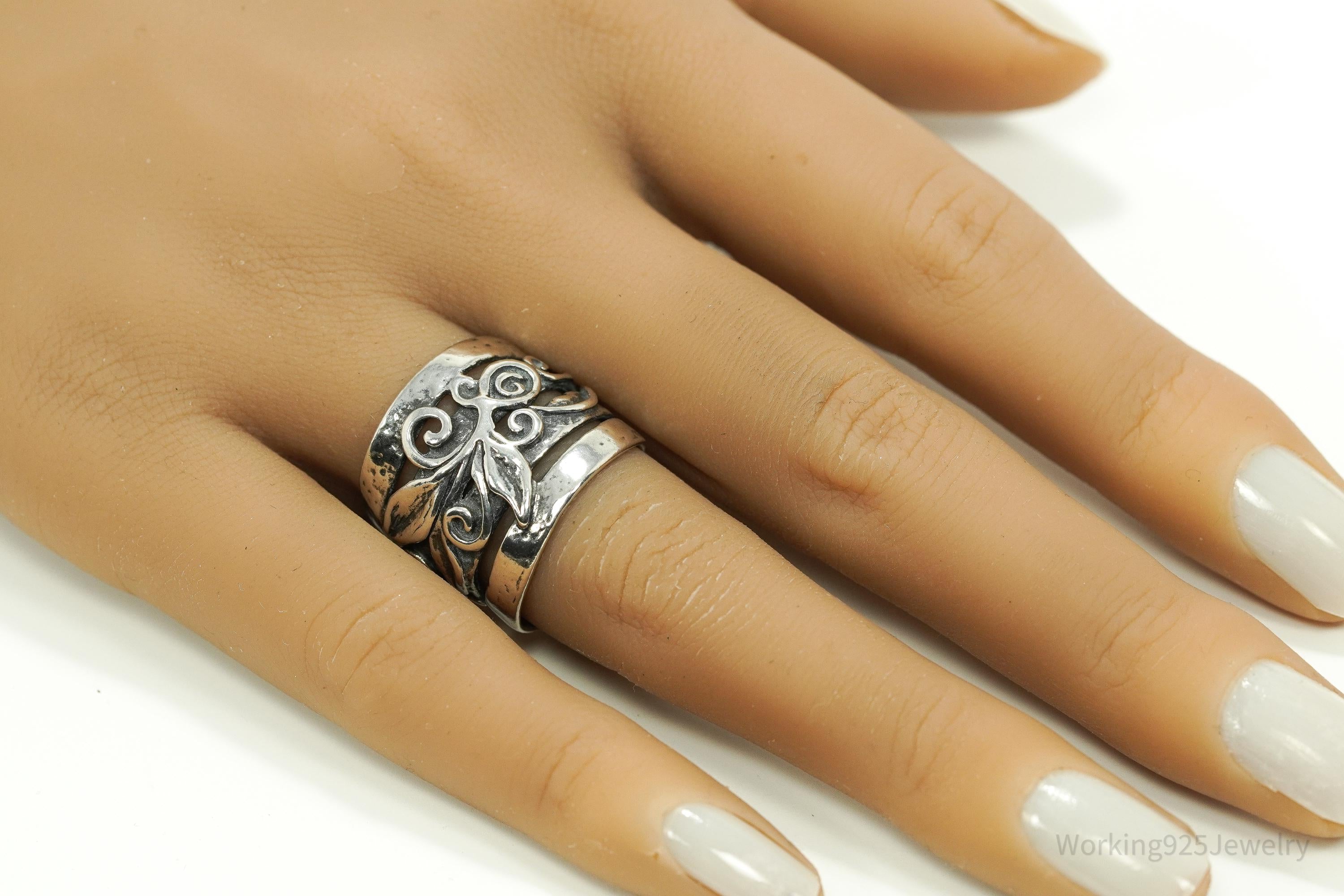 Vintage Shablool Didae Israel Sterling Silver Ring - Size 8.5