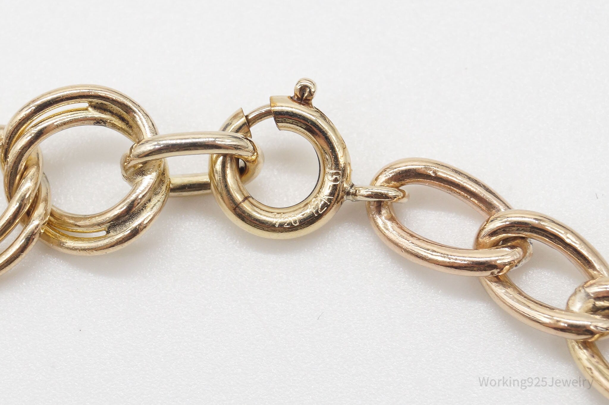 Vintage Retro 1950s 1/20 12K Gold Filled Double Links Bracelet