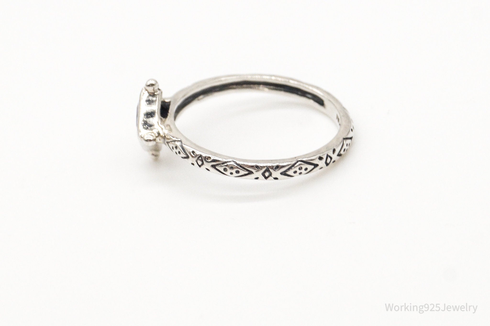 Designer Silpada Amethyst Sterling Silver Ring - Size 6.25