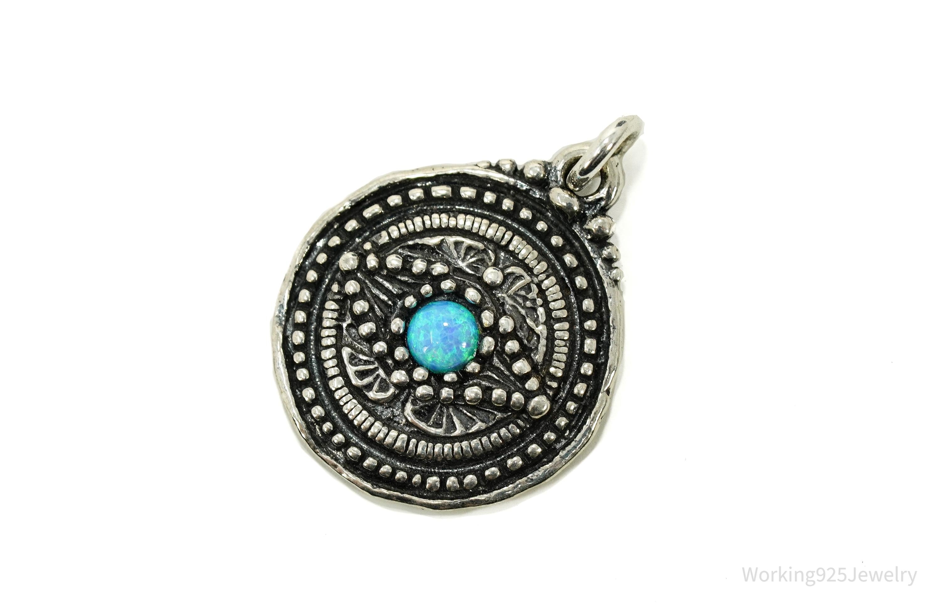 Vintage Israel Shablool Didae Opal Sterling Silver Pendant