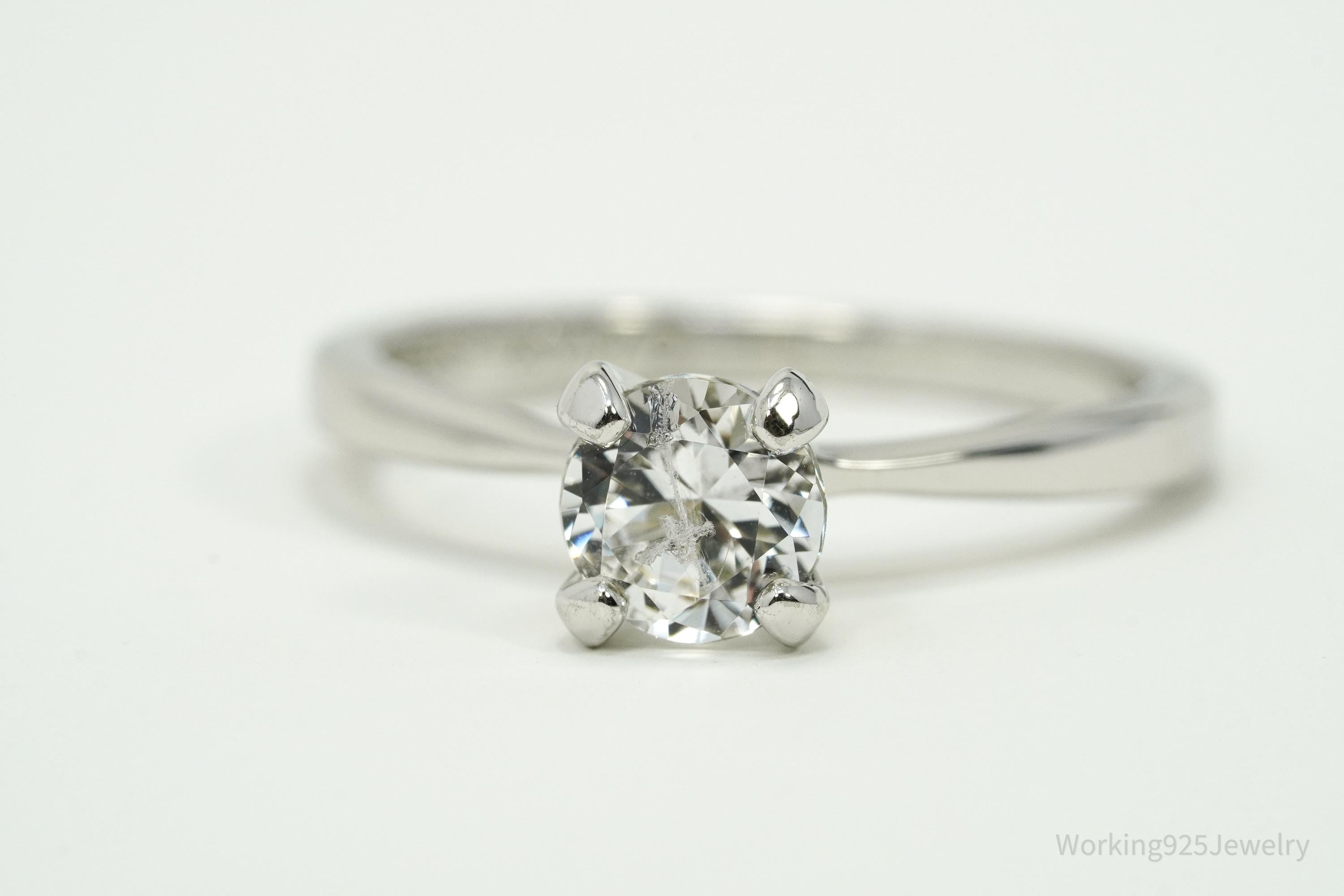 Vintage Designer Avon Cubic Zirconia Sterling Silver Ring Size 7.75