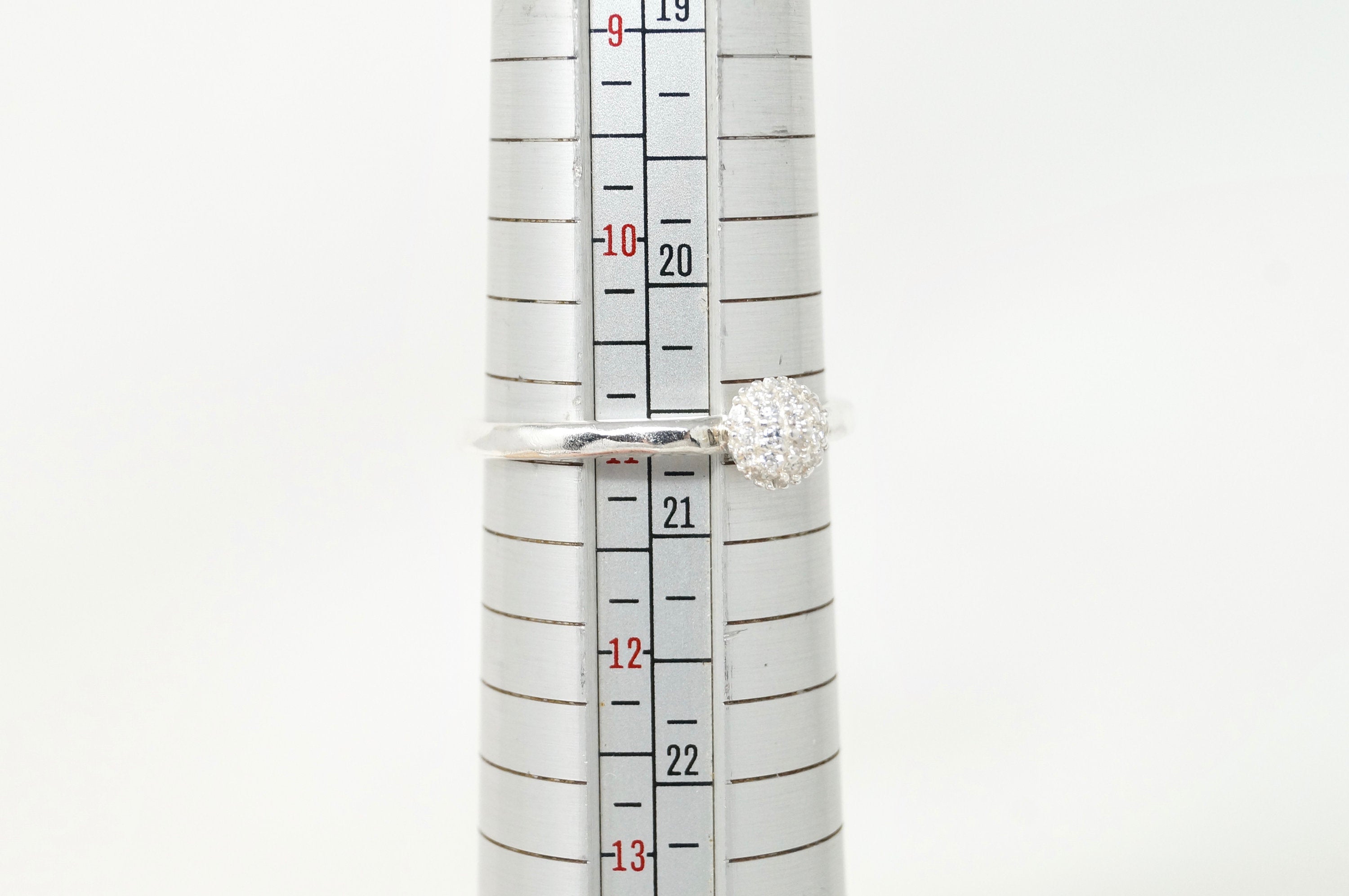 Vintage Designer Silpada CZ Crystal Disco Ball Sterling Silver Ring - Size 11