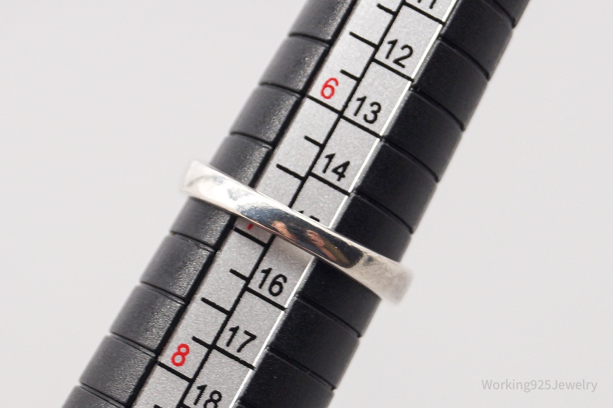 Vintage CNA Blue Sapphire Sterling Silver Ring - Size 6.75