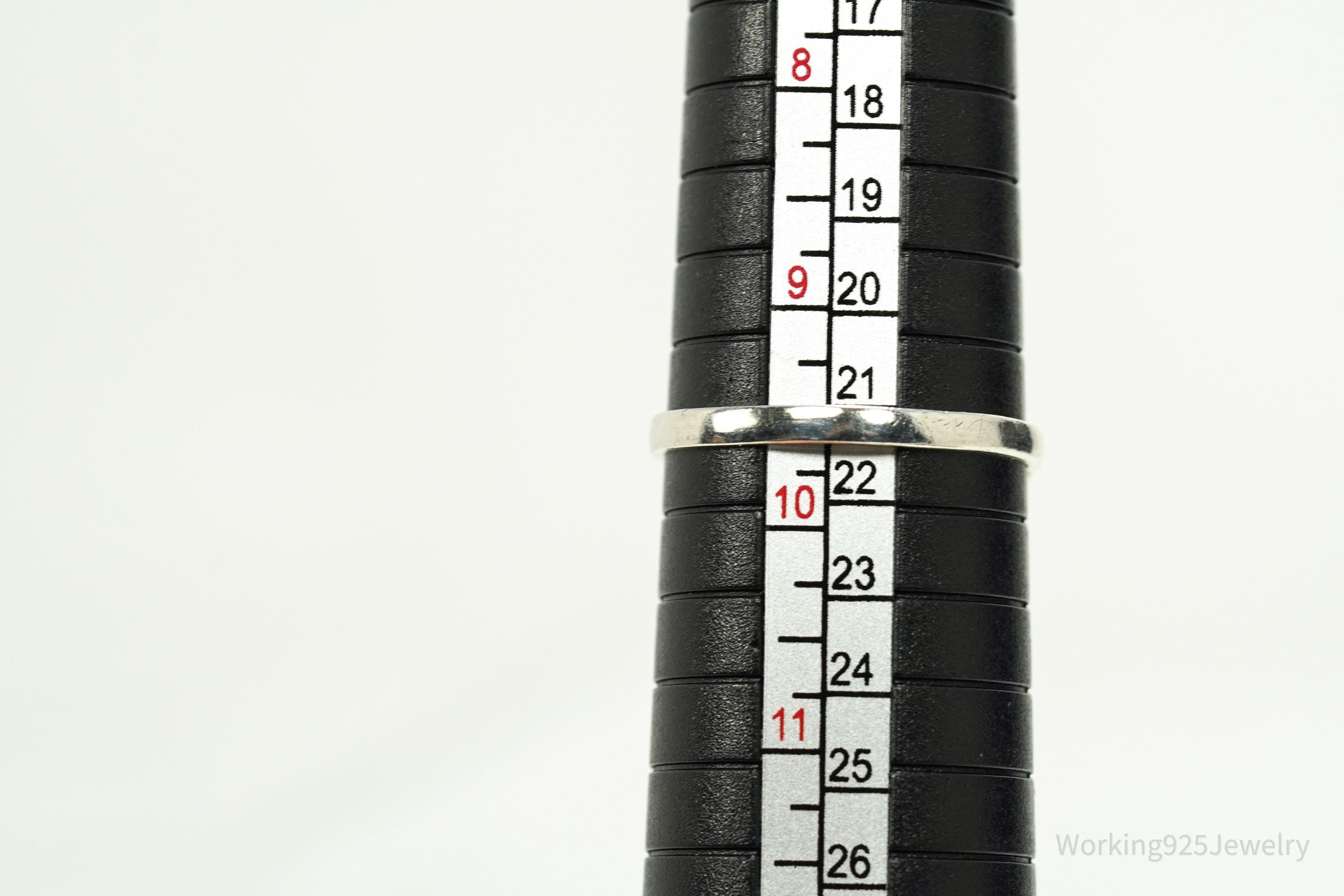 Antique Clark & Coombs 10K Gold Filled Agate Sterling Silver Ring - Size 9.5