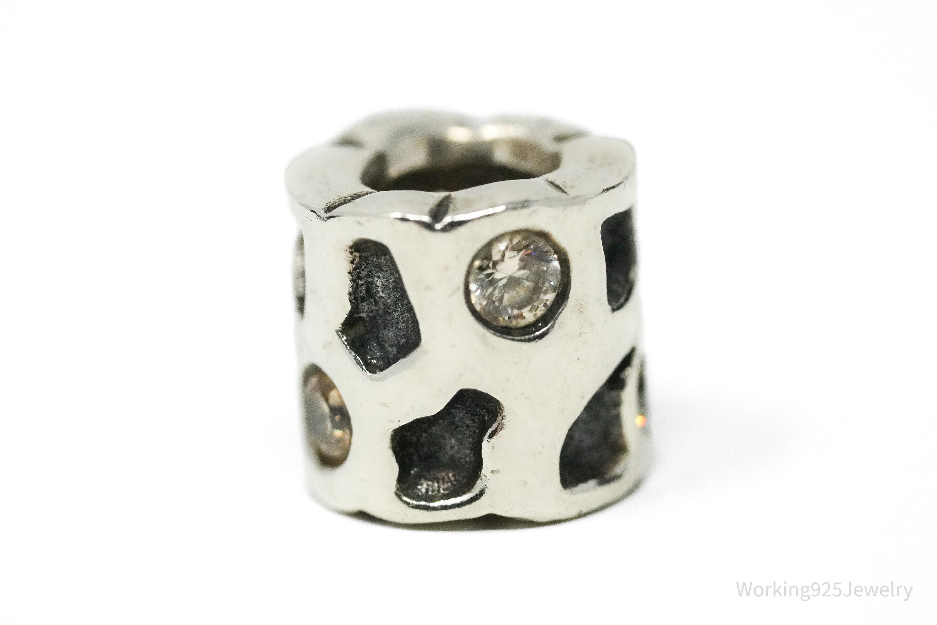 Authentic Designer Pandora Champagne Cubic Zirconia Sterling Silver Charm