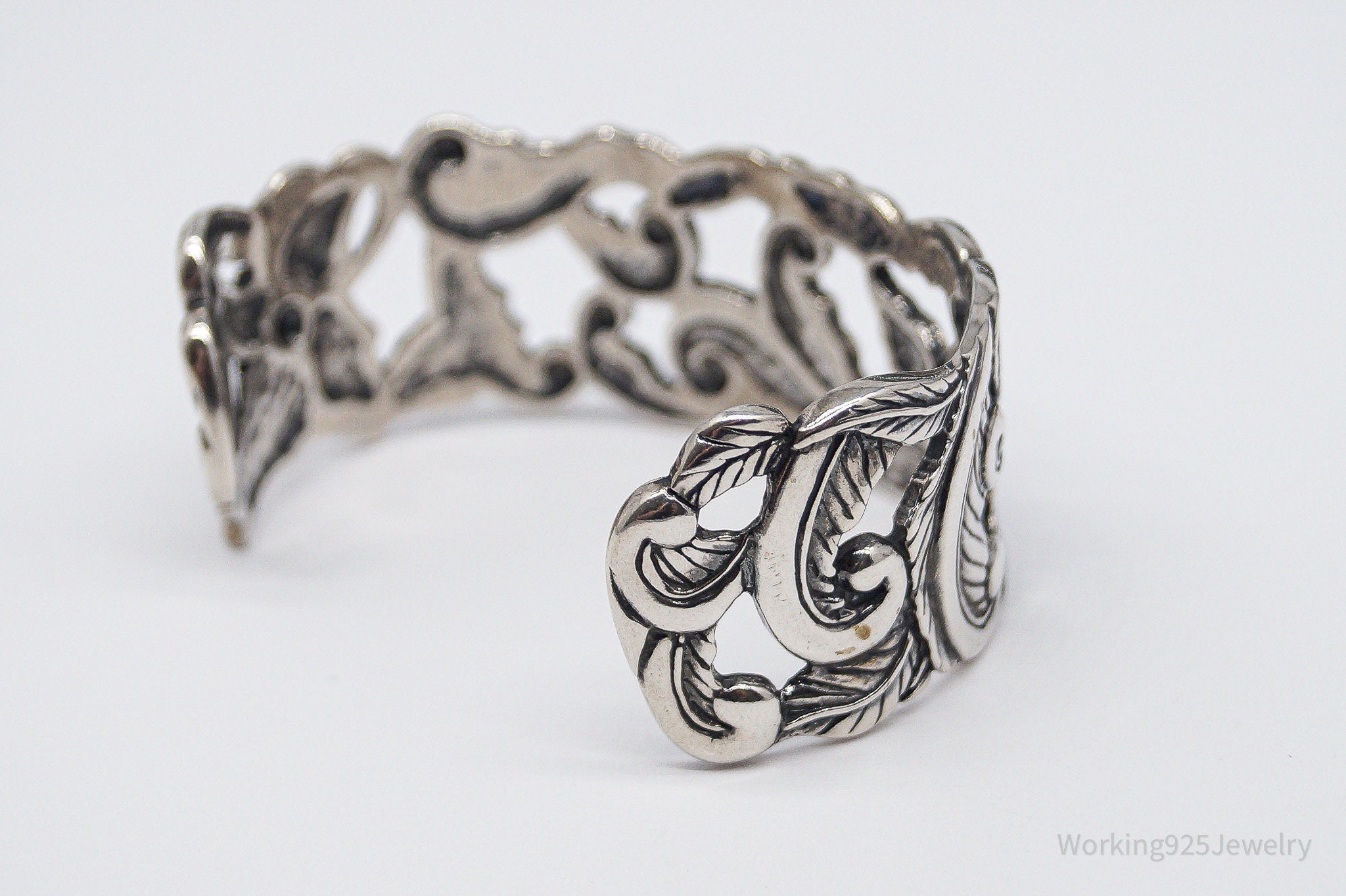 Vintage Native Designer Carolyn Pollack Relios Sterling Silver Cuff Bracelet