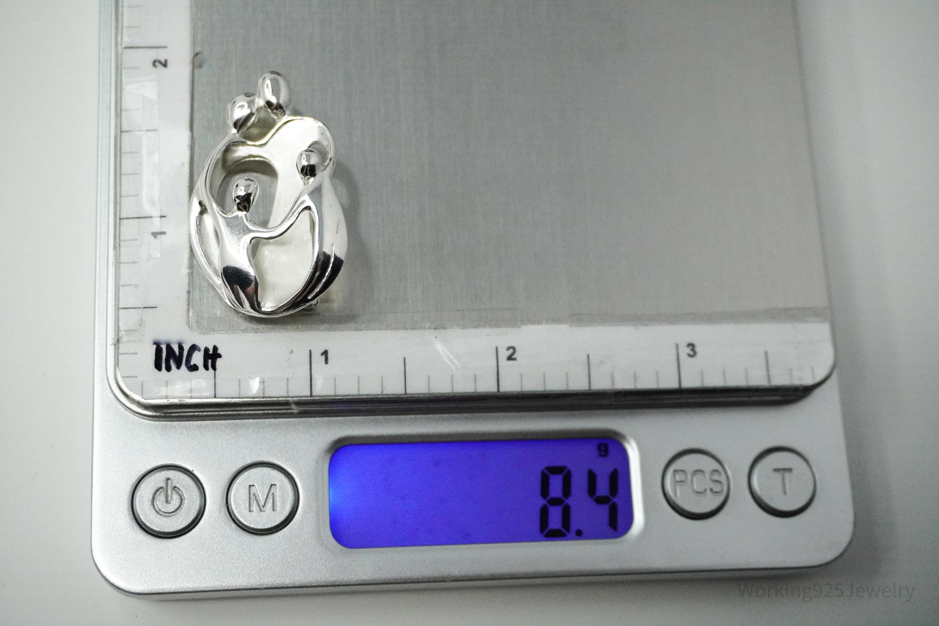 Vintage Carolyn Pollack Relios Loving Family Sterling Silver Brooch Pin Pendant