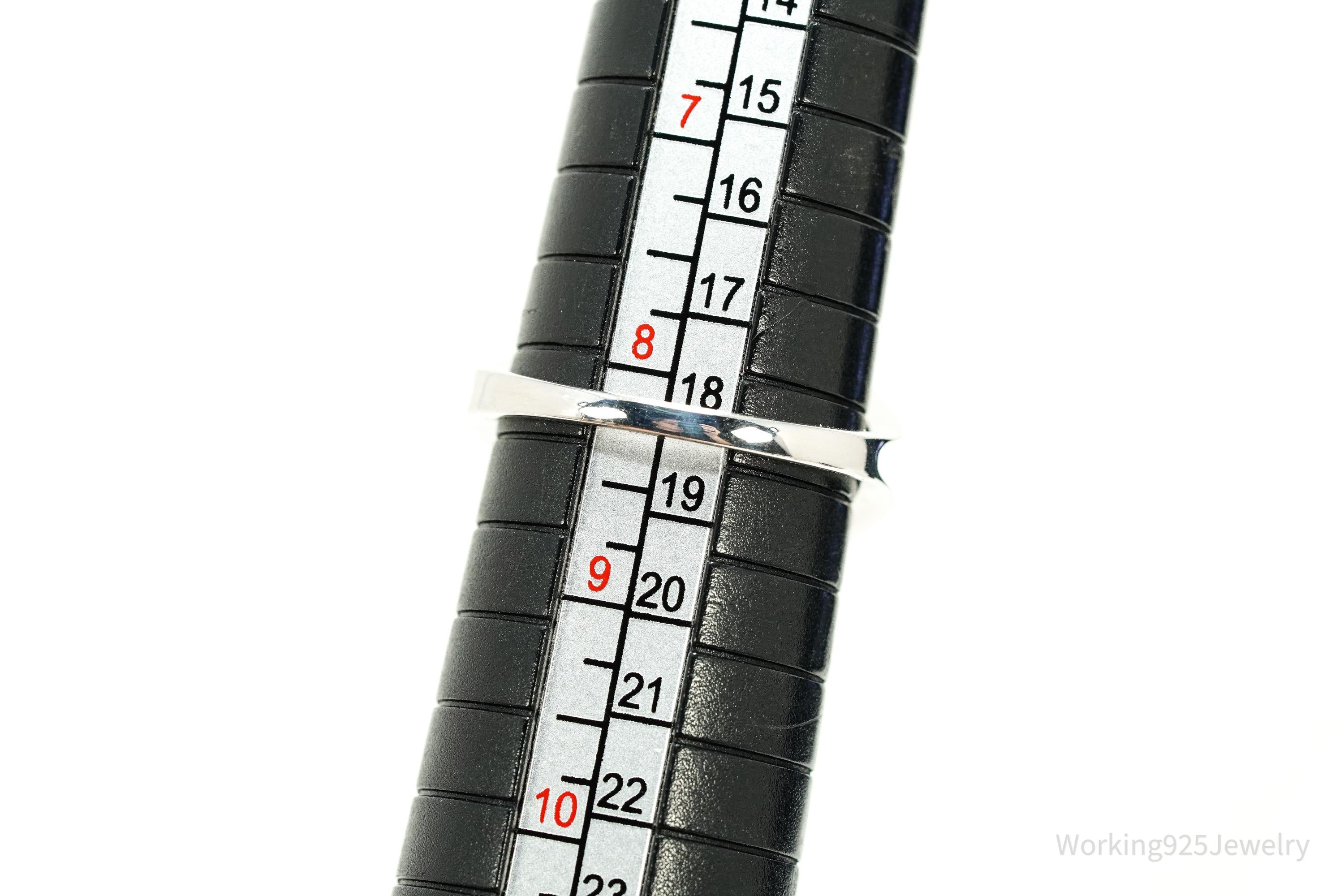 Vintage KHR Opal & Cubic Zirconia Sterling Silver Ring - Size 8.25