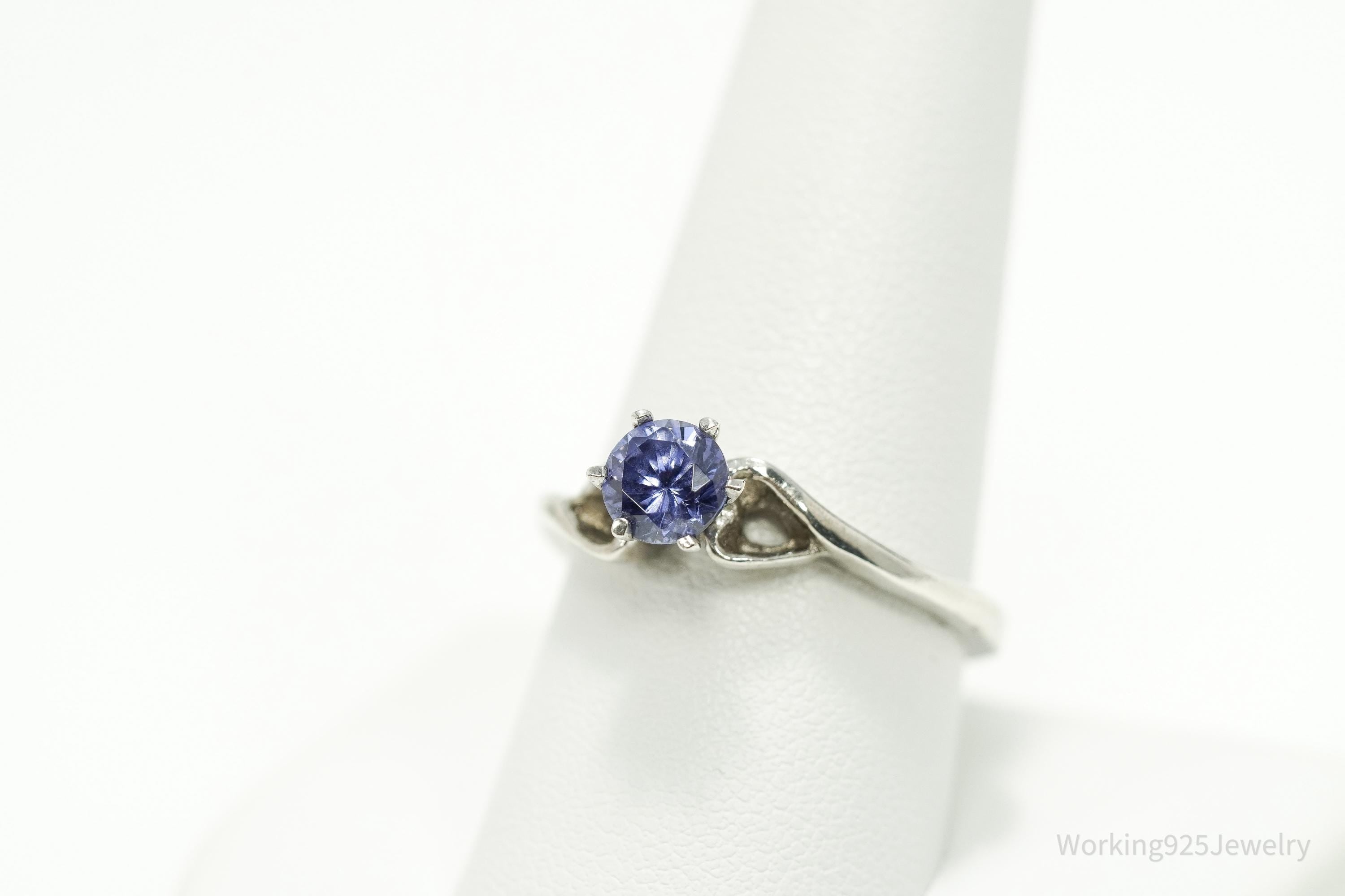 Vintage Tanzanite Sterling Silver Ring - Size 9.25