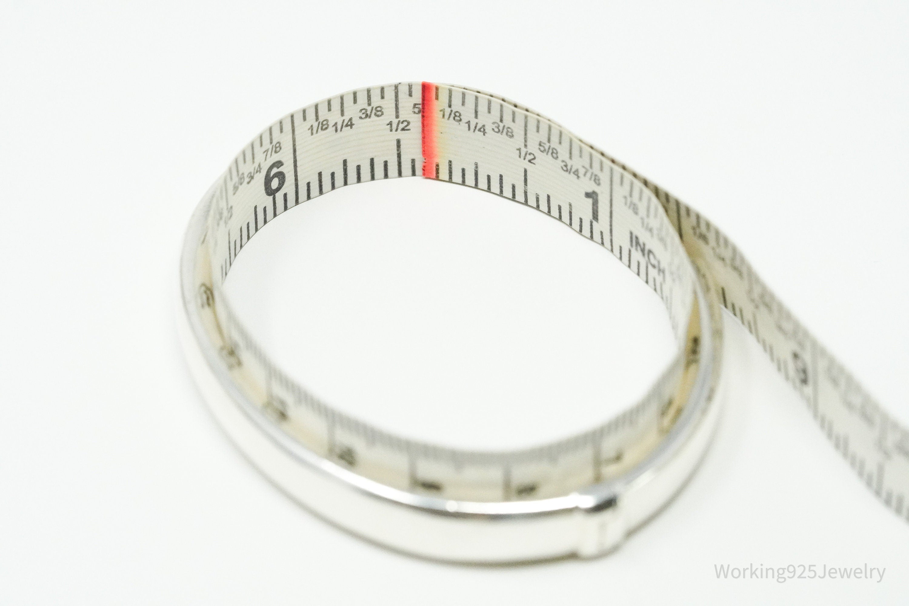 Vintage Italian Designer MILOR Heavy 950 Fine Silver Cuff Bracelet 6 5/8"