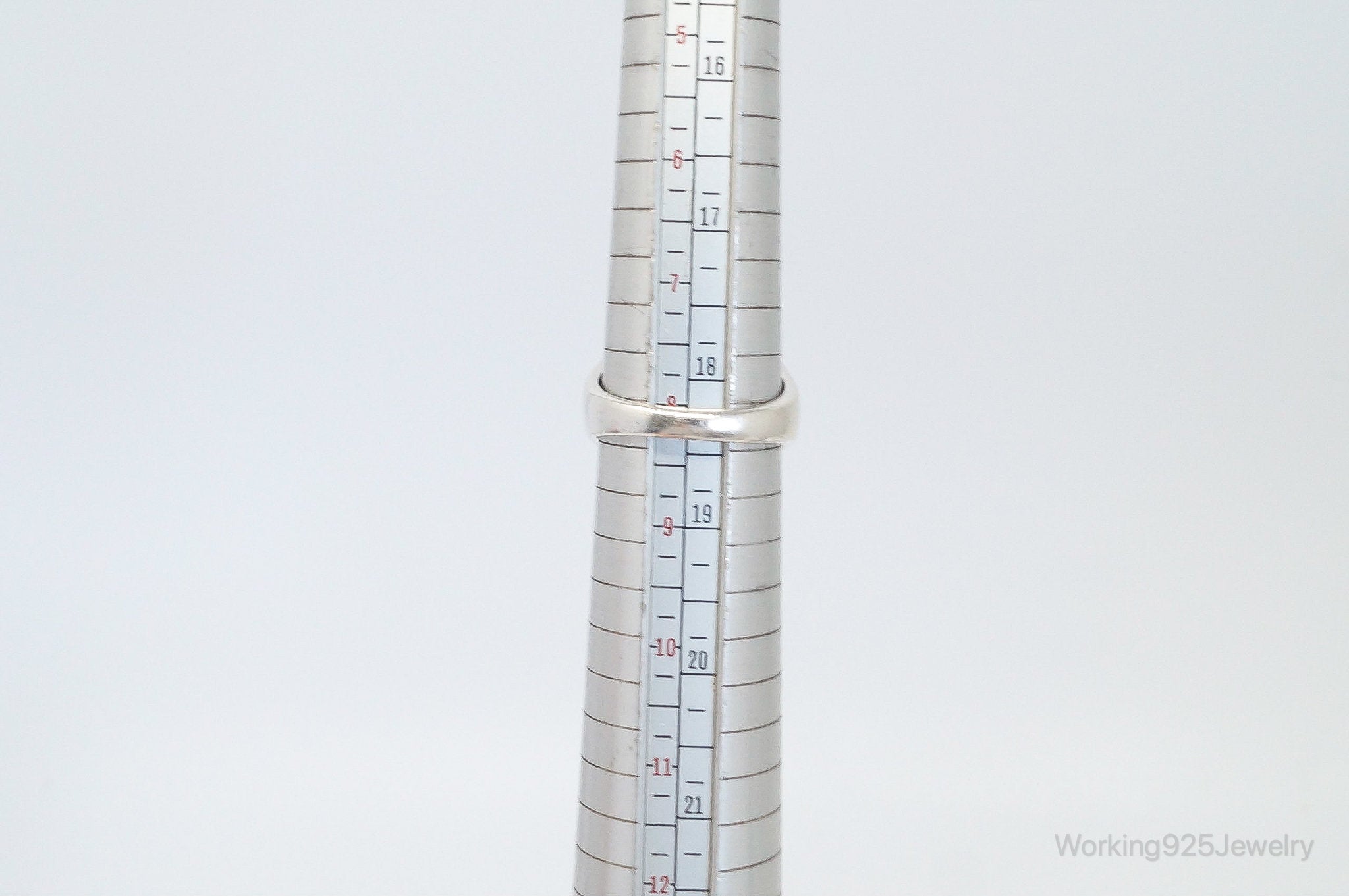 Designer Kabana Blue Lace Agate Western Sterling Silver Ring - Size 8.25