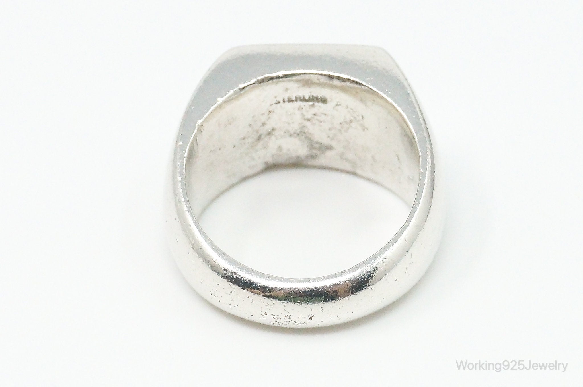 Vintage Modern Sterling Silver Ring - Size 8.75