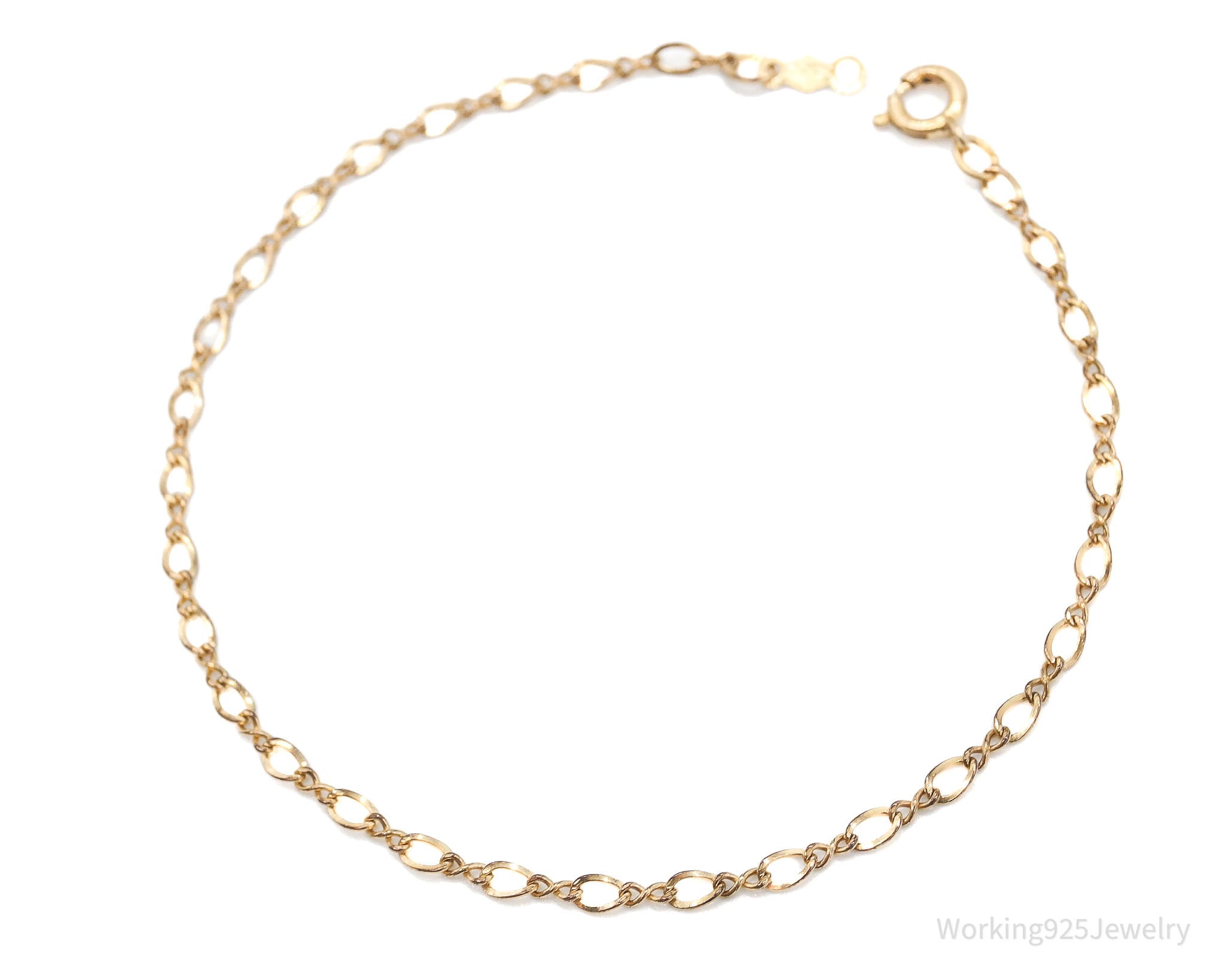 Vintage 1/20 12K Gold Filled Figure Eight Chain Bracelet