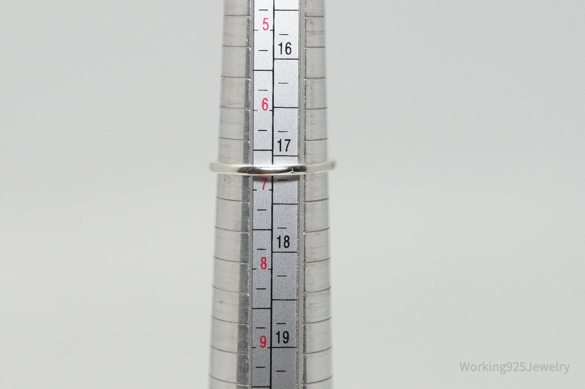 Vintage Man-made Pink Topaz Sterling Silver Ring - Sz 6.75