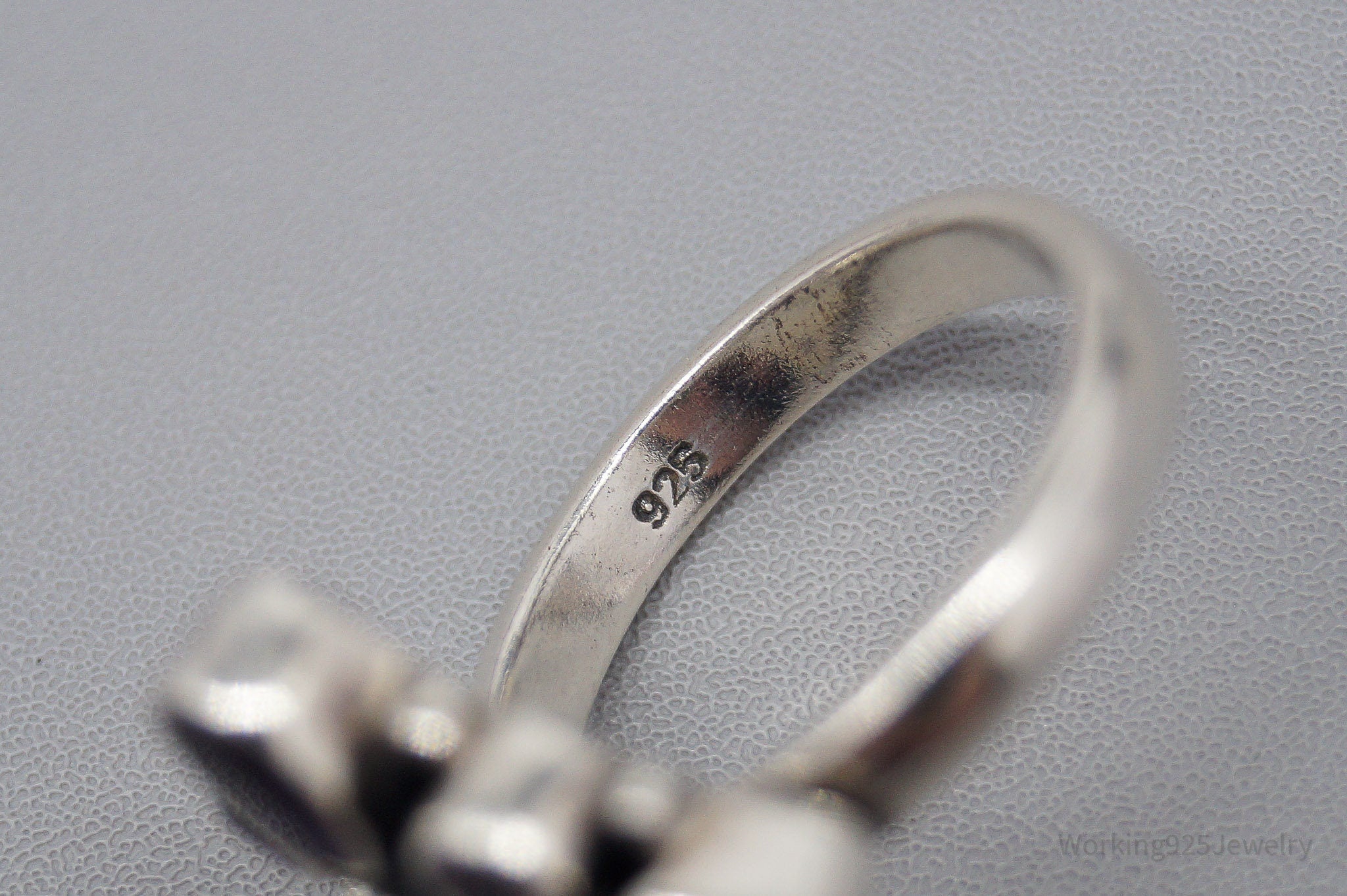 Vintage Amethyst Sterling Silver Ring - Size 6.75