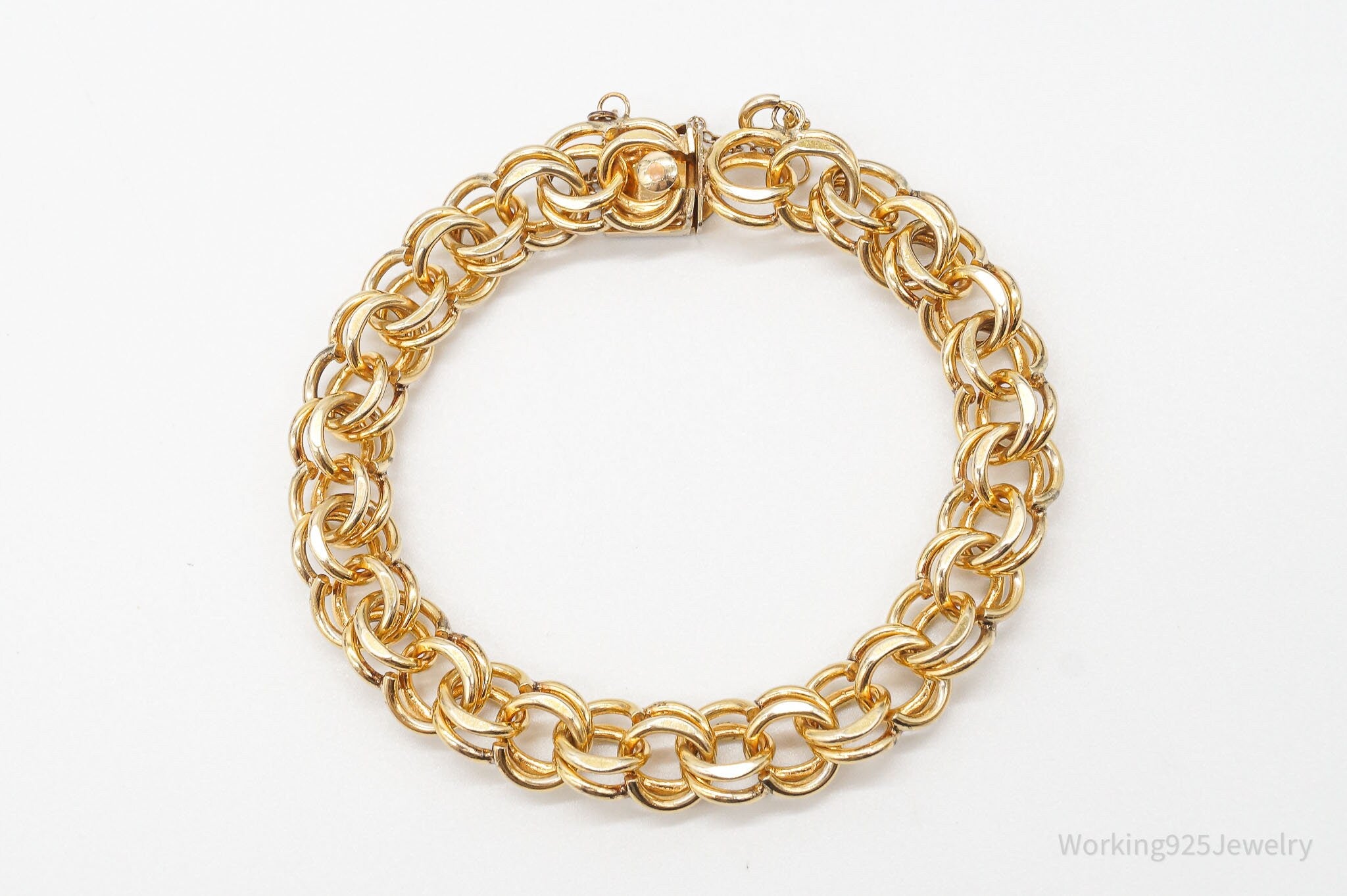 Vintage Retro 1950s 1/20 12K Gold Filled Double Links Bracelet