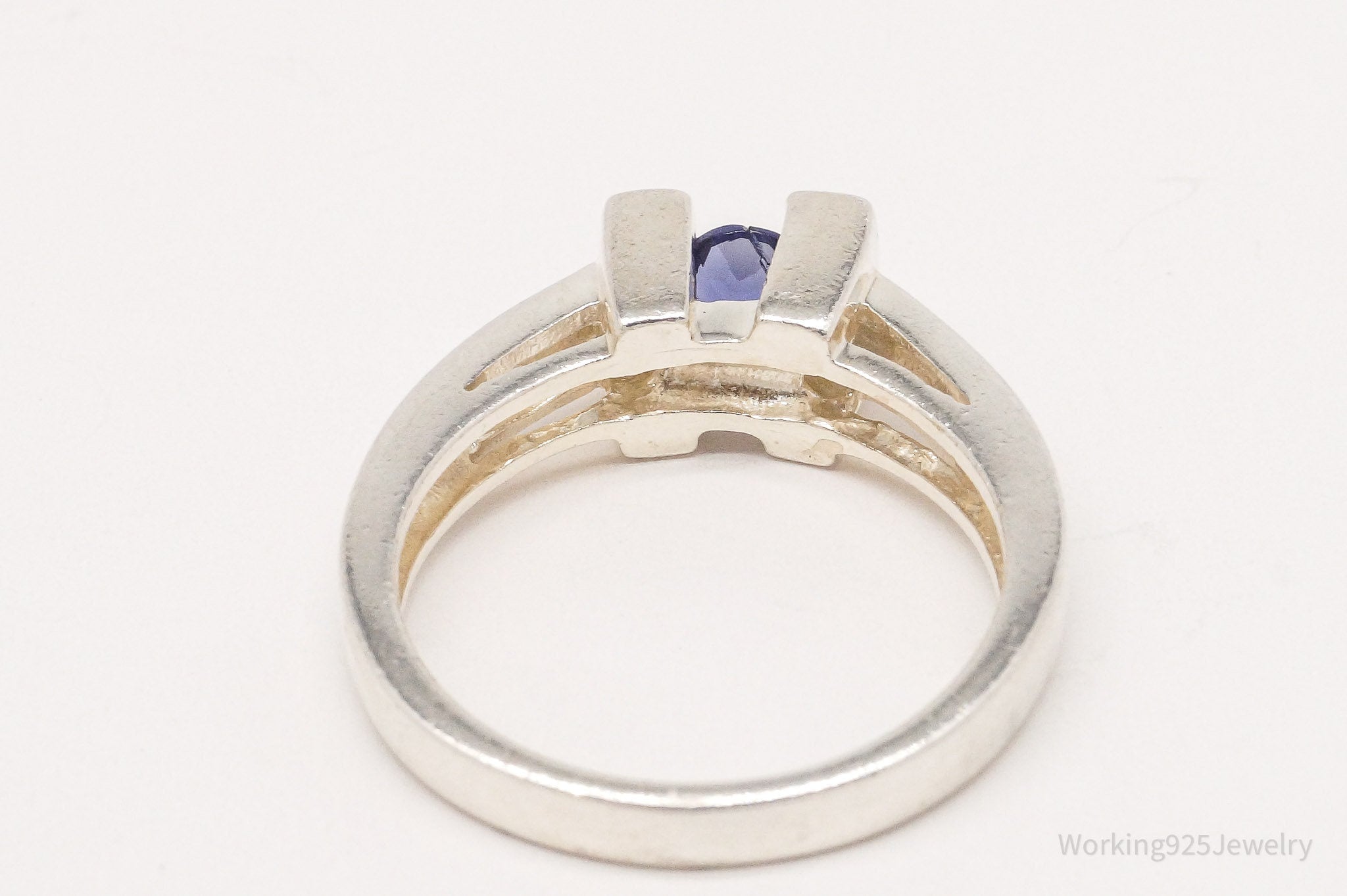 Vintage Tanzanite Sterling Silver Ring - Size 7.75